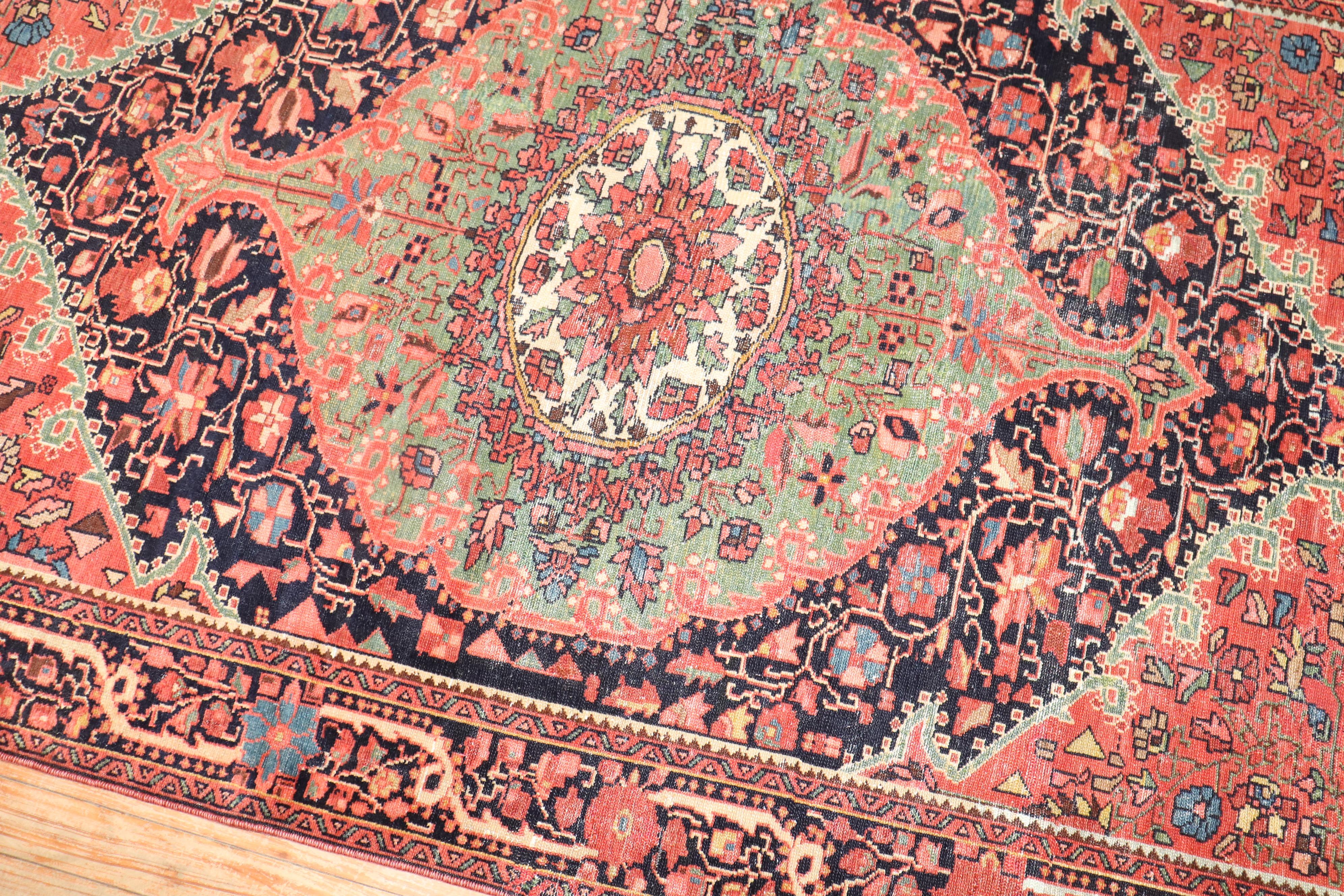 Tissé à la main Collection Zabihi Antique Persian Sarouk Ferehan Rug en vente