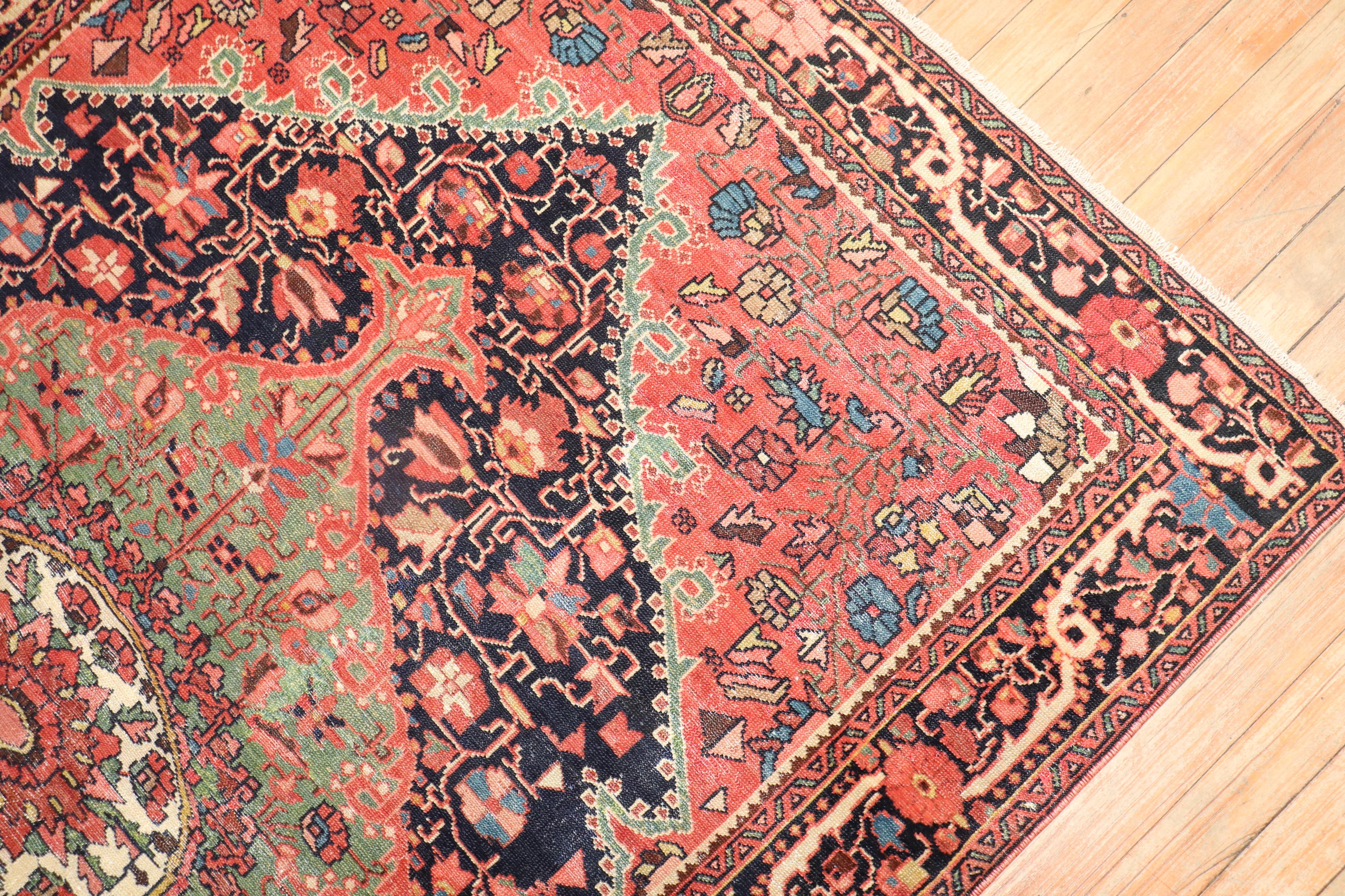 Collection Zabihi Antique Persian Sarouk Ferehan Rug Bon état - En vente à New York, NY
