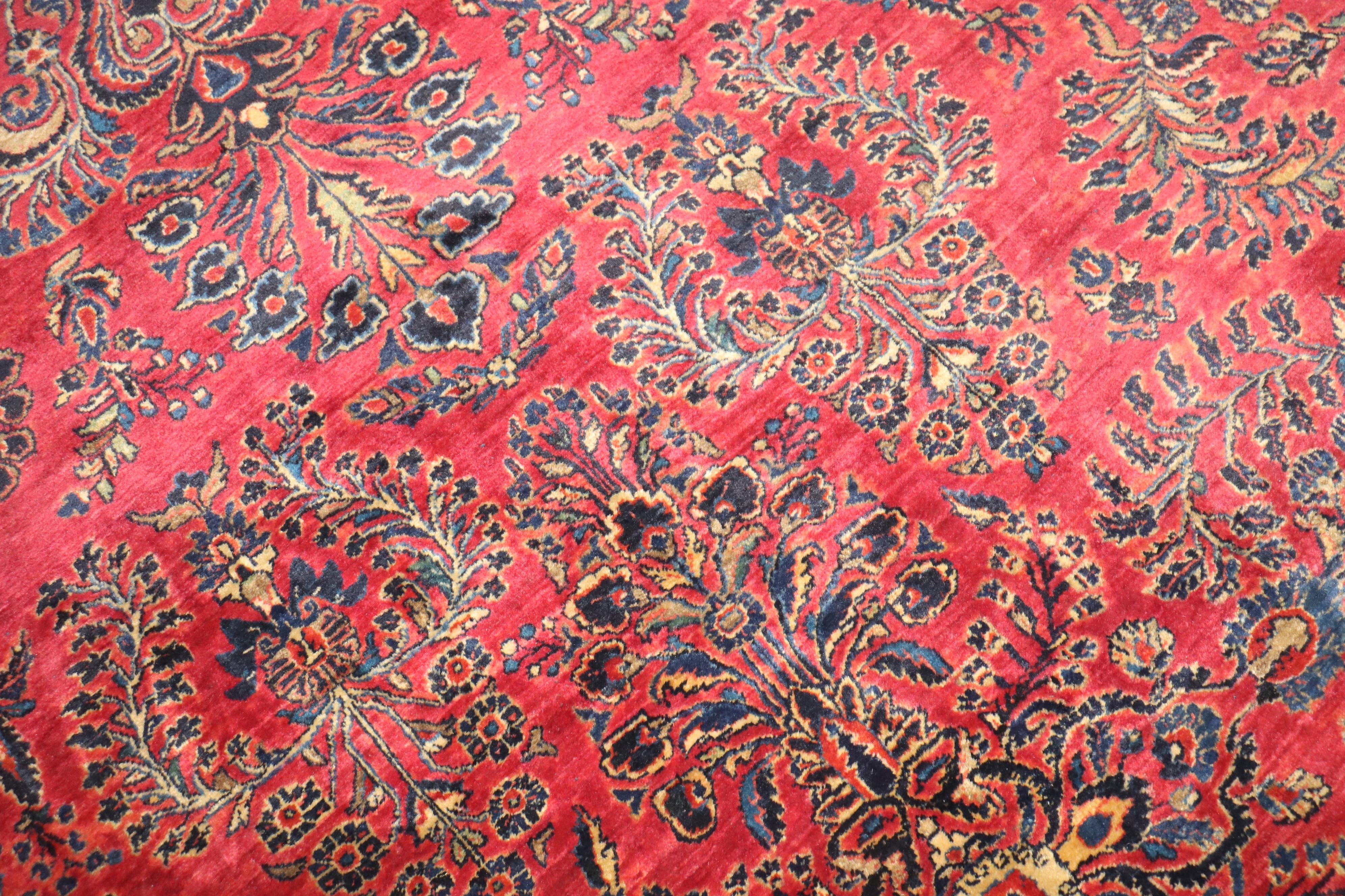 Zabihi Collection Antique Persian Sarouk Room Size Rug 2