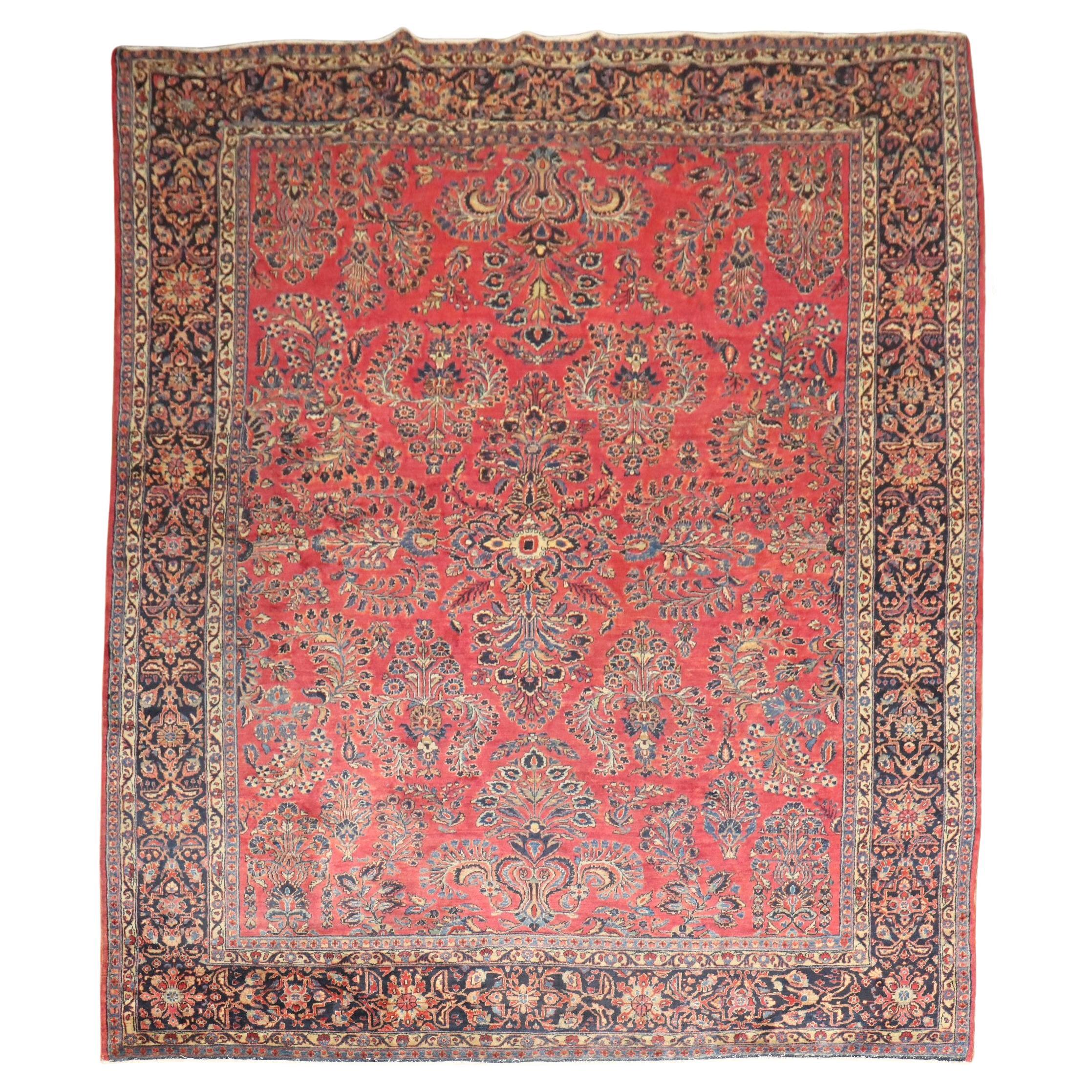 Zabihi Collection Antique Persian Sarouk Room Size Rug