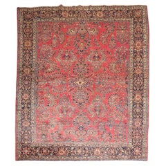 Zabihi Kollektion Antiker persischer Sarouk-Teppich in Zimmergröße