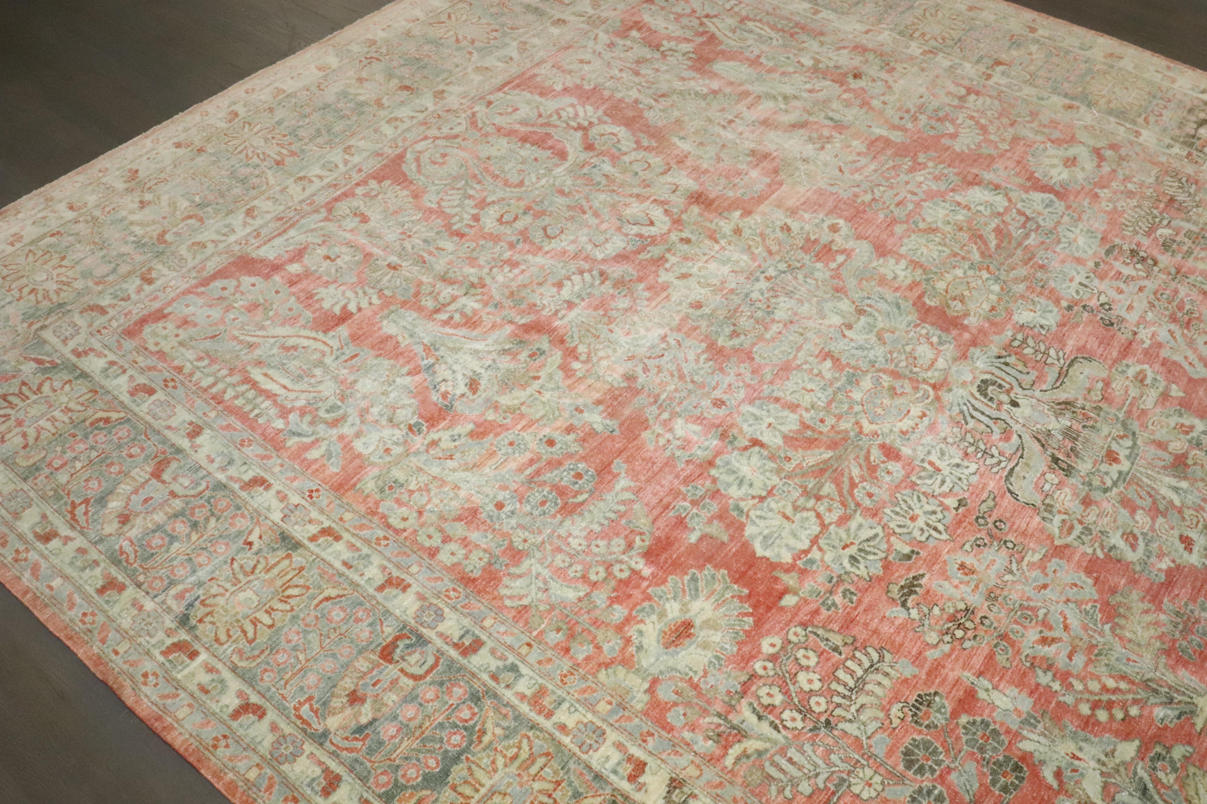Light Tone Room Size Persian Sarouk Rug from the early 20th Century

Details
rug no.	j4081
size	8' 11