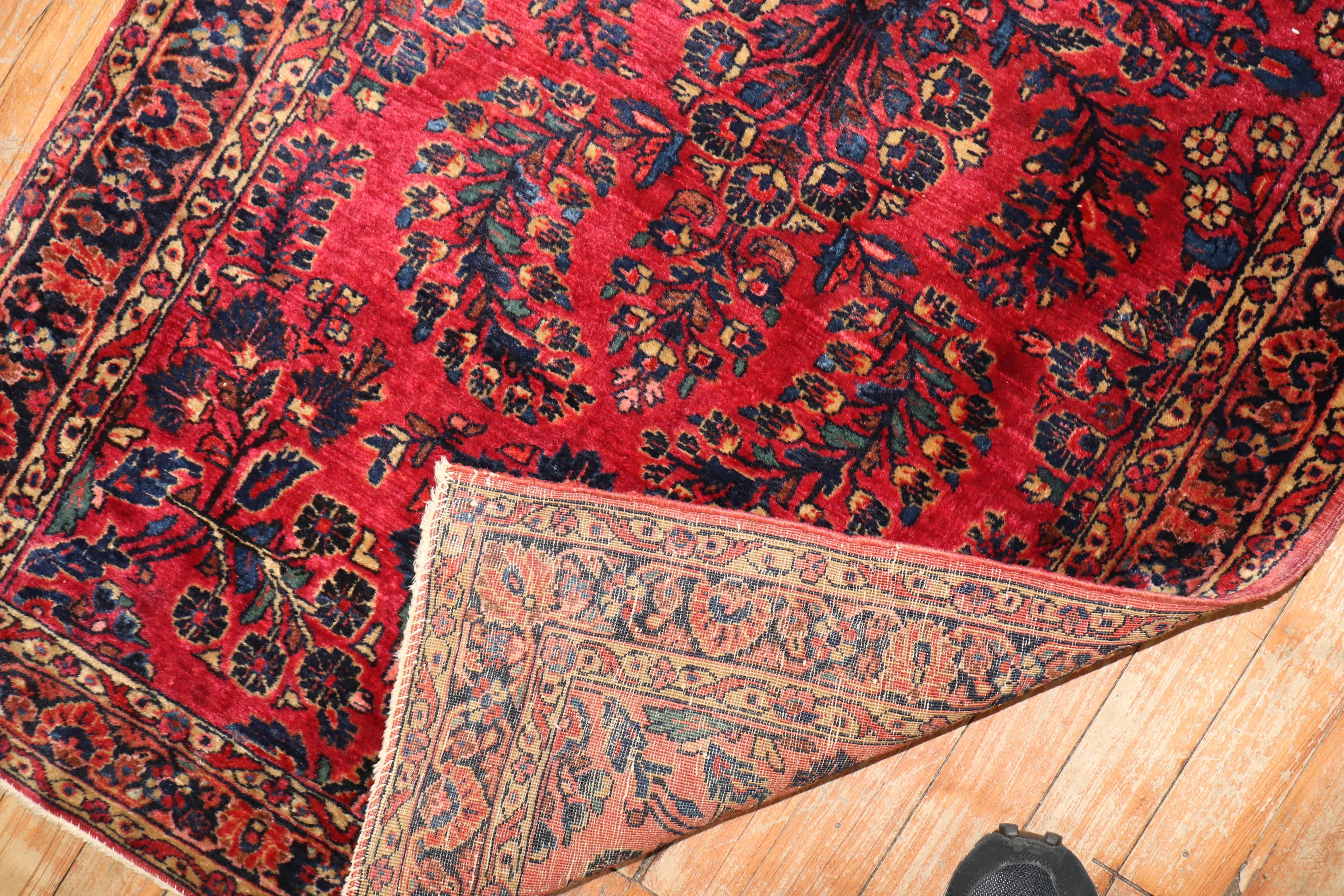 Empire Revival Zabihi Collection Antique Persian Sarouk Rug For Sale