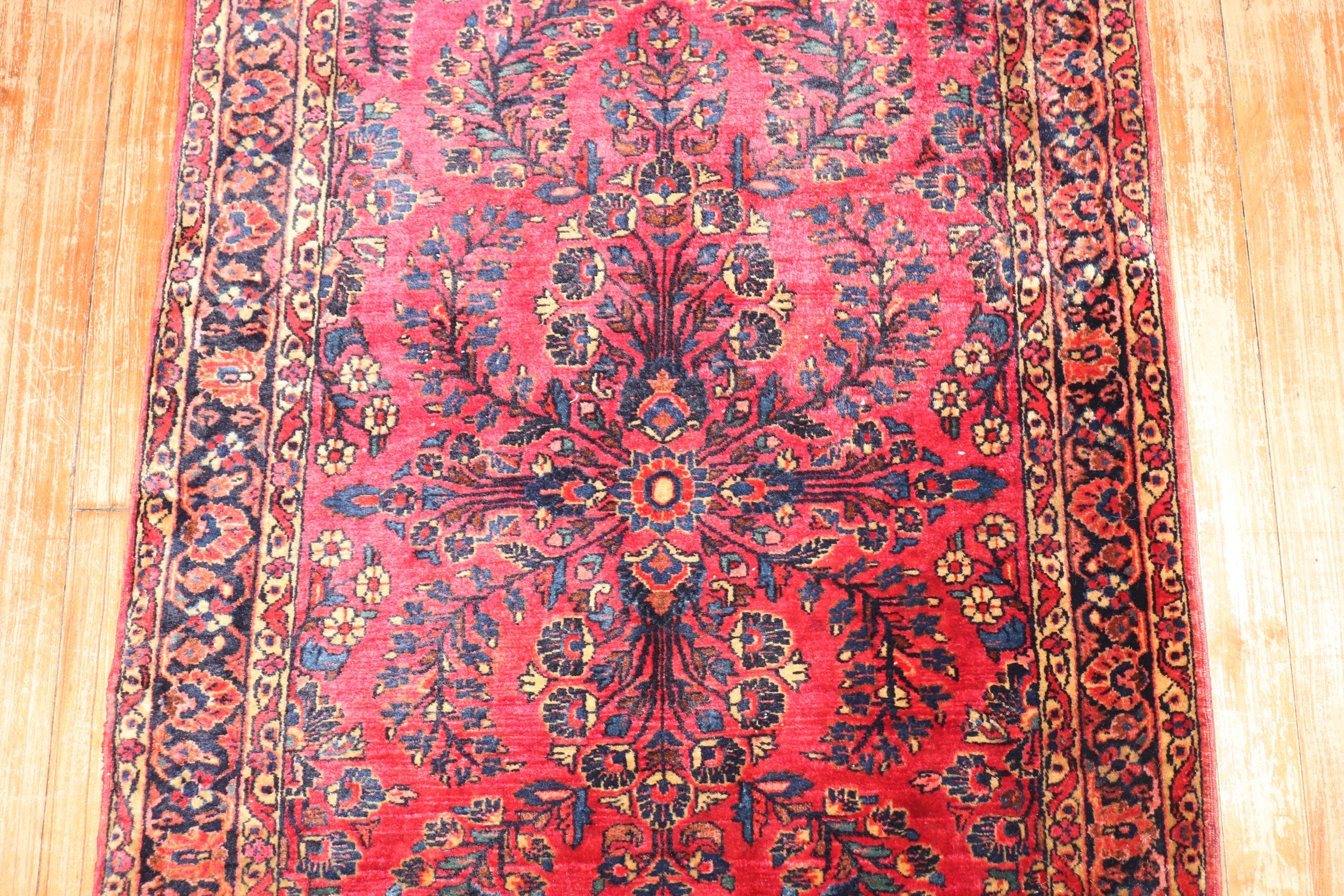 Zabihi Collection Antique Persian Sarouk Rug For Sale 1