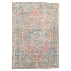 Zabihi Collection Antique Persian Sarouk Small Rug