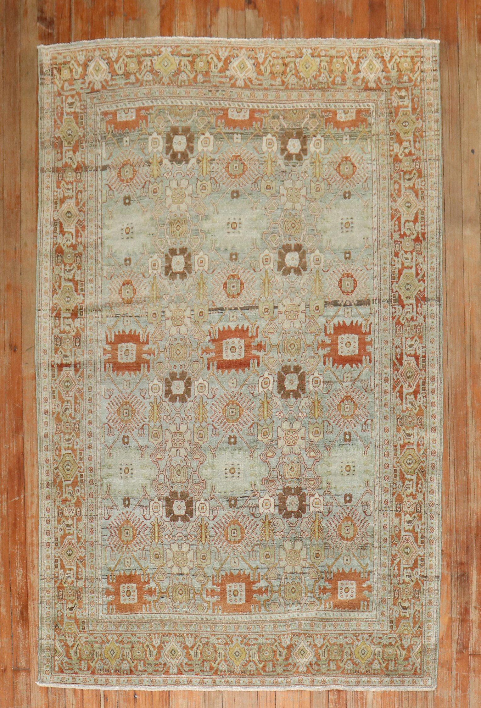 
circa 1920 warm colored Antique Persian Senneh Rug

Details
rug no.	j3358
size	4' 4