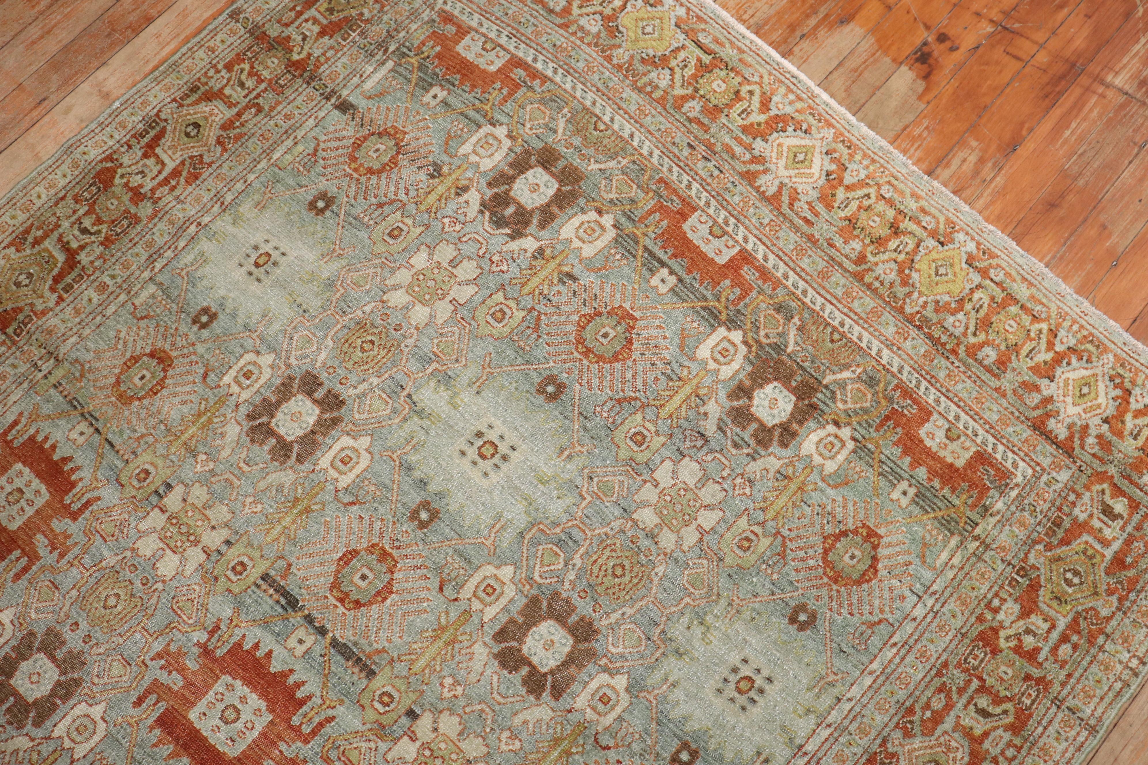 Antiker persischer Senneh-Teppich der Zabihi-Kollektion mit Senneh-Akzent im Zustand „Gut“ im Angebot in New York, NY