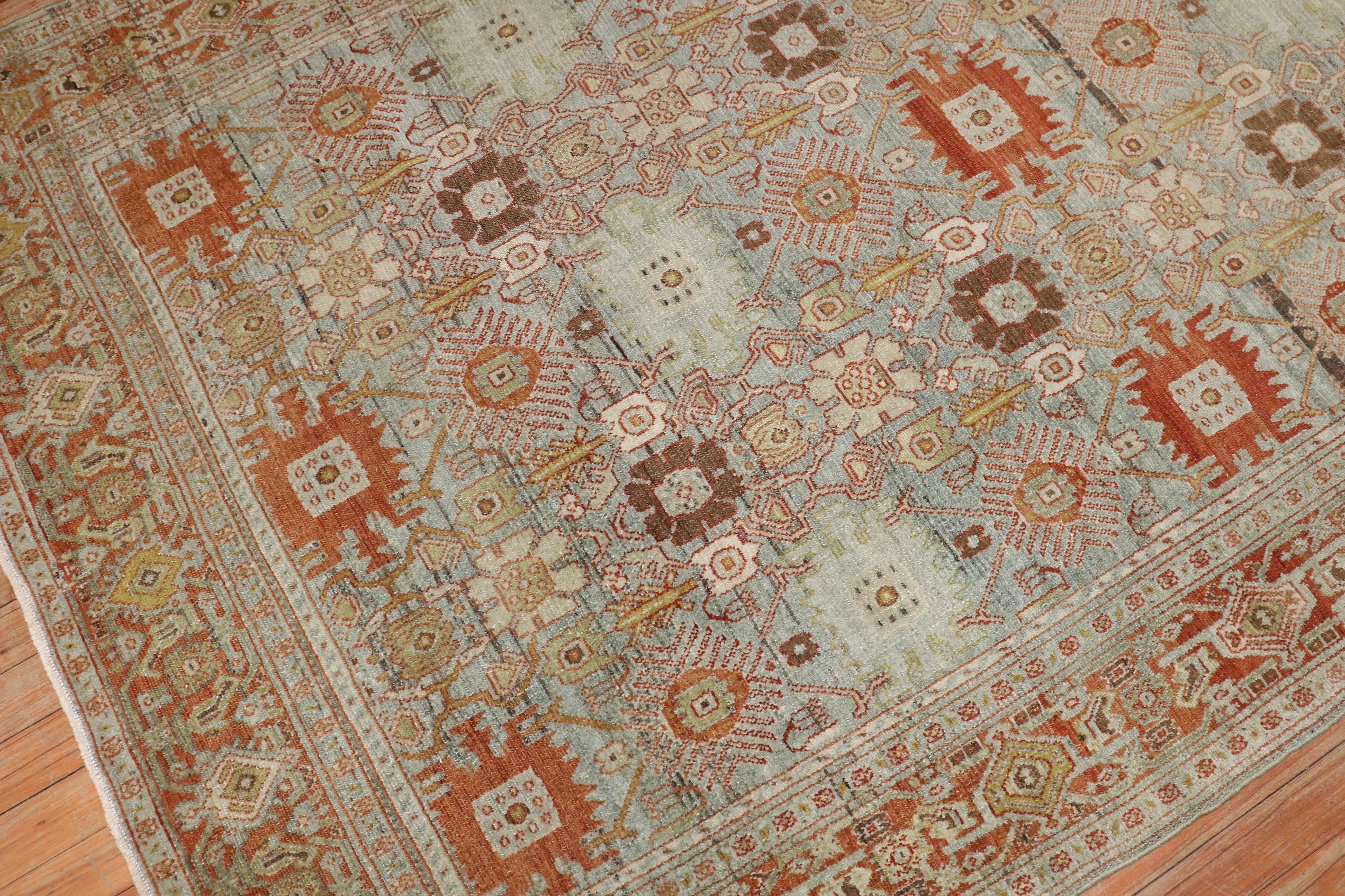 Antiker persischer Senneh-Teppich der Zabihi-Kollektion mit Senneh-Akzent (Wolle) im Angebot