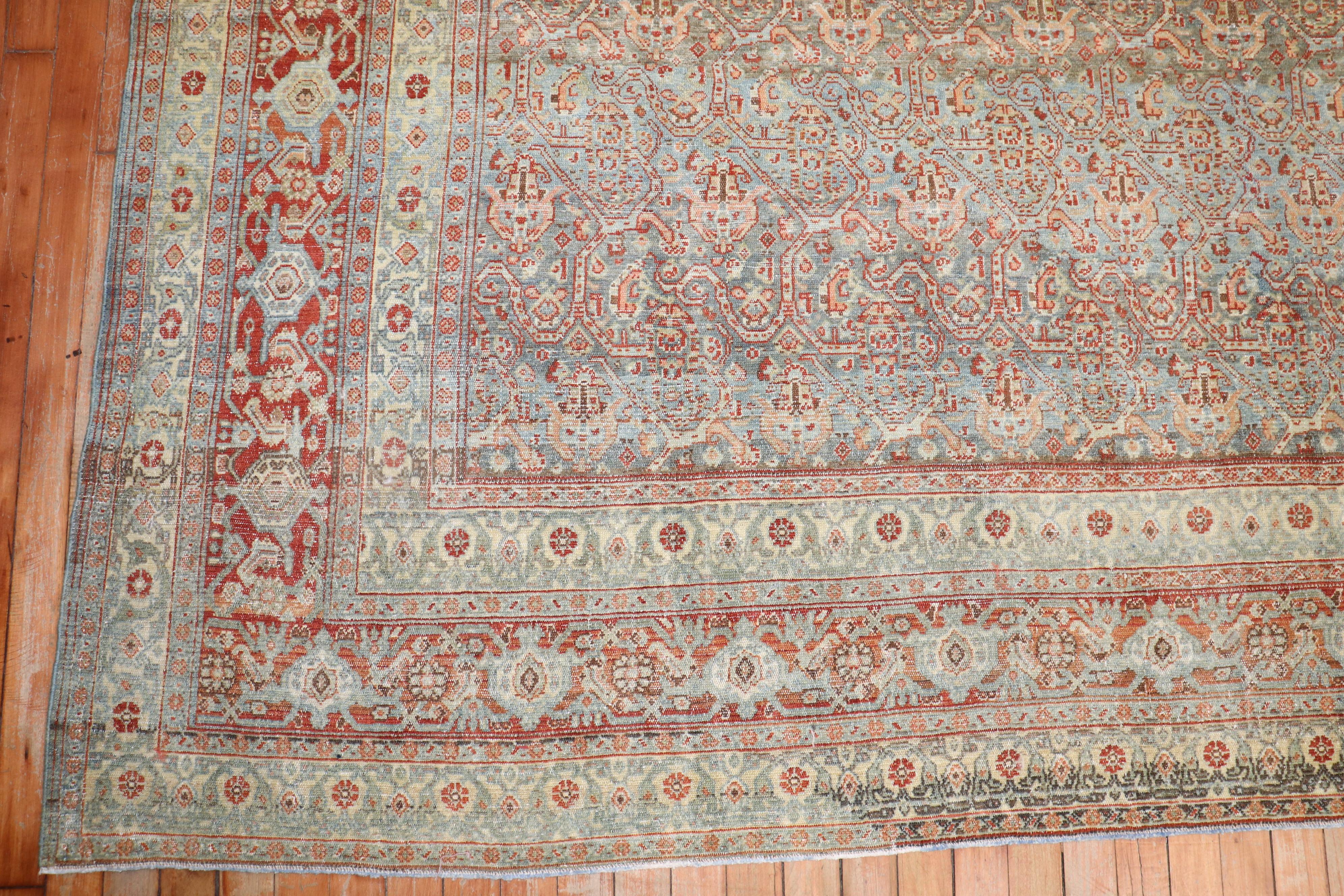 Zabihi Collection Antike Persische Senneh Room Rug im Angebot 4