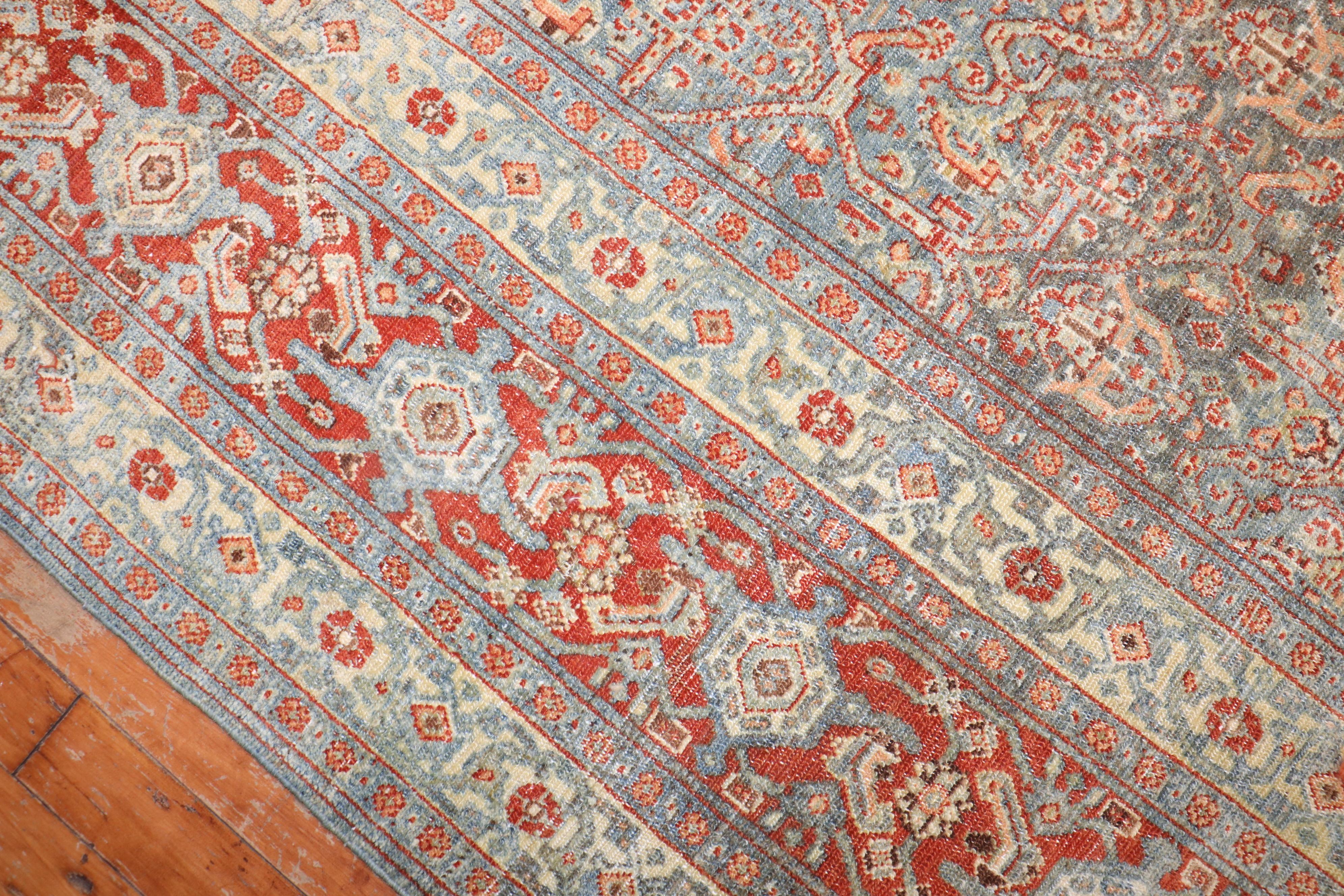 Zabihi Collection Antike Persische Senneh Room Rug (Amerikanisch Kolonial) im Angebot