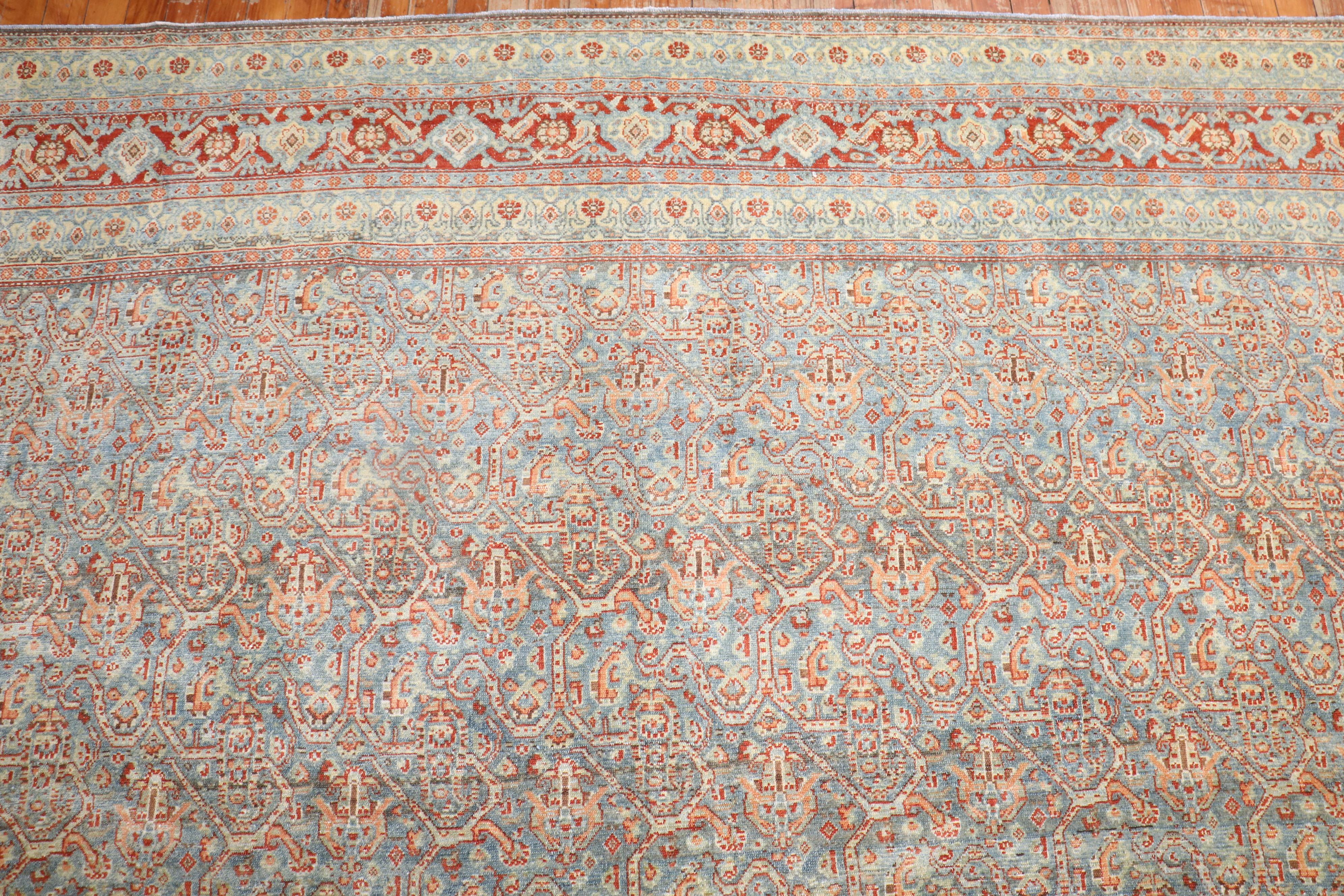 Zabihi Collection Antike Persische Senneh Room Rug im Zustand „Gut“ im Angebot in New York, NY