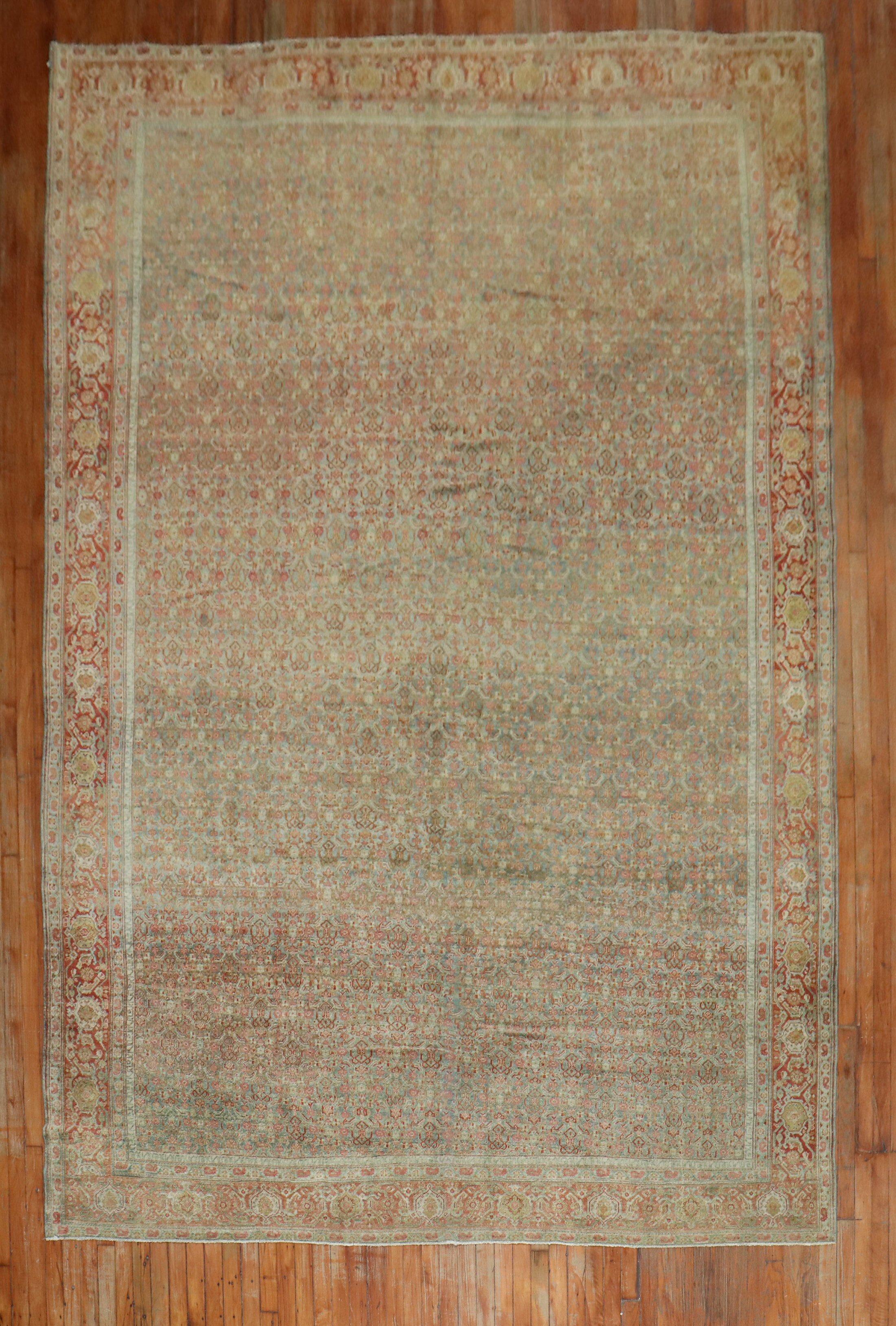 Antiker persischer Senneh-Teppich der Zabihi-Kollektion (Amerikanisch Kolonial) im Angebot