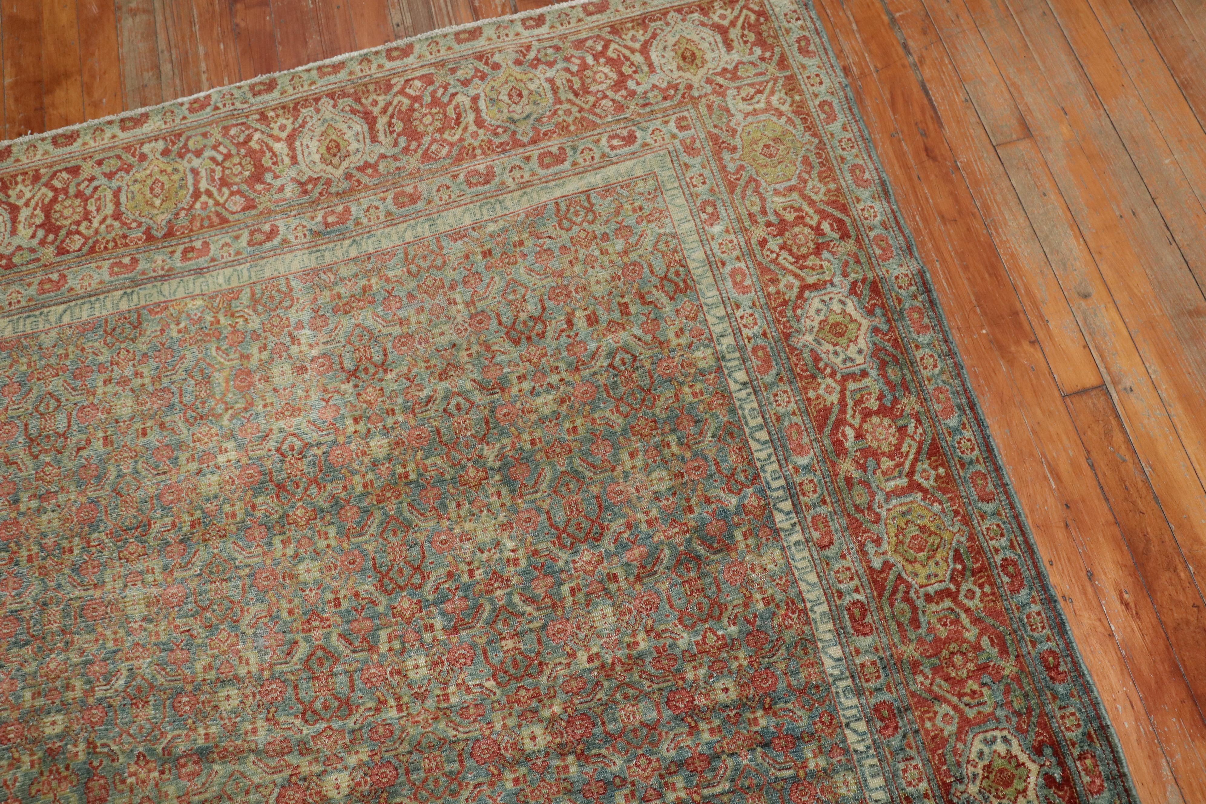 Antiker persischer Senneh-Teppich der Zabihi-Kollektion (Wolle) im Angebot