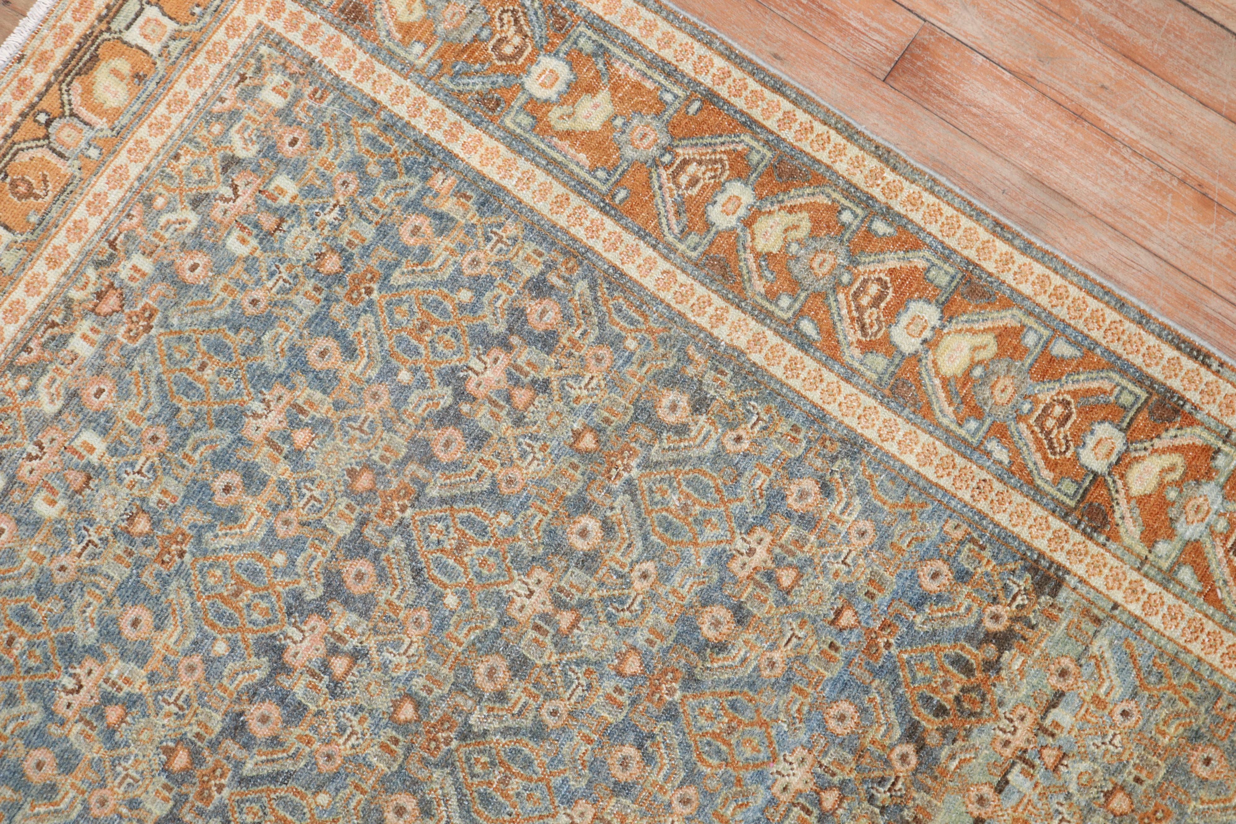 Colección Zabihi Alfombra persa antigua Senneh Scatter colonial estadounidense en venta