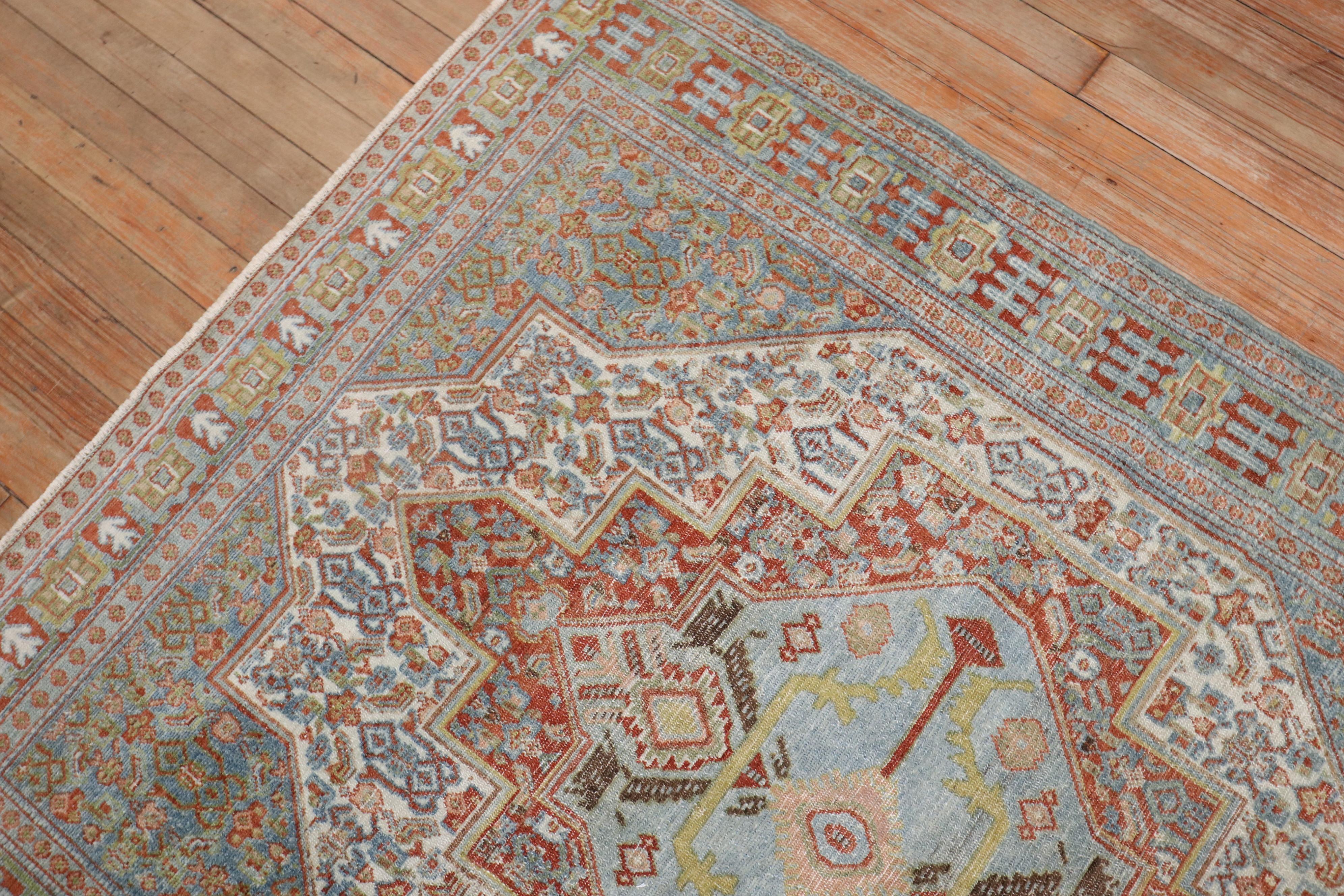 Hand-Woven Zabihi Collection Antique Persian Senneh Scatter Rug For Sale