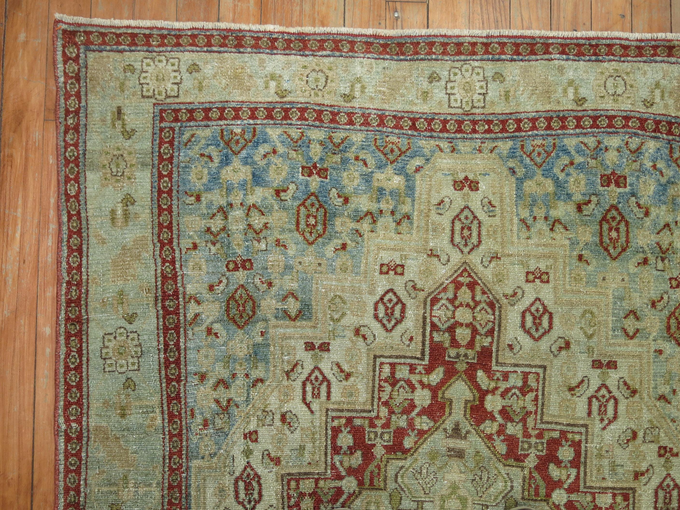 Colección Zabihi Alfombra persa antigua Senneh Scatter Persa en venta