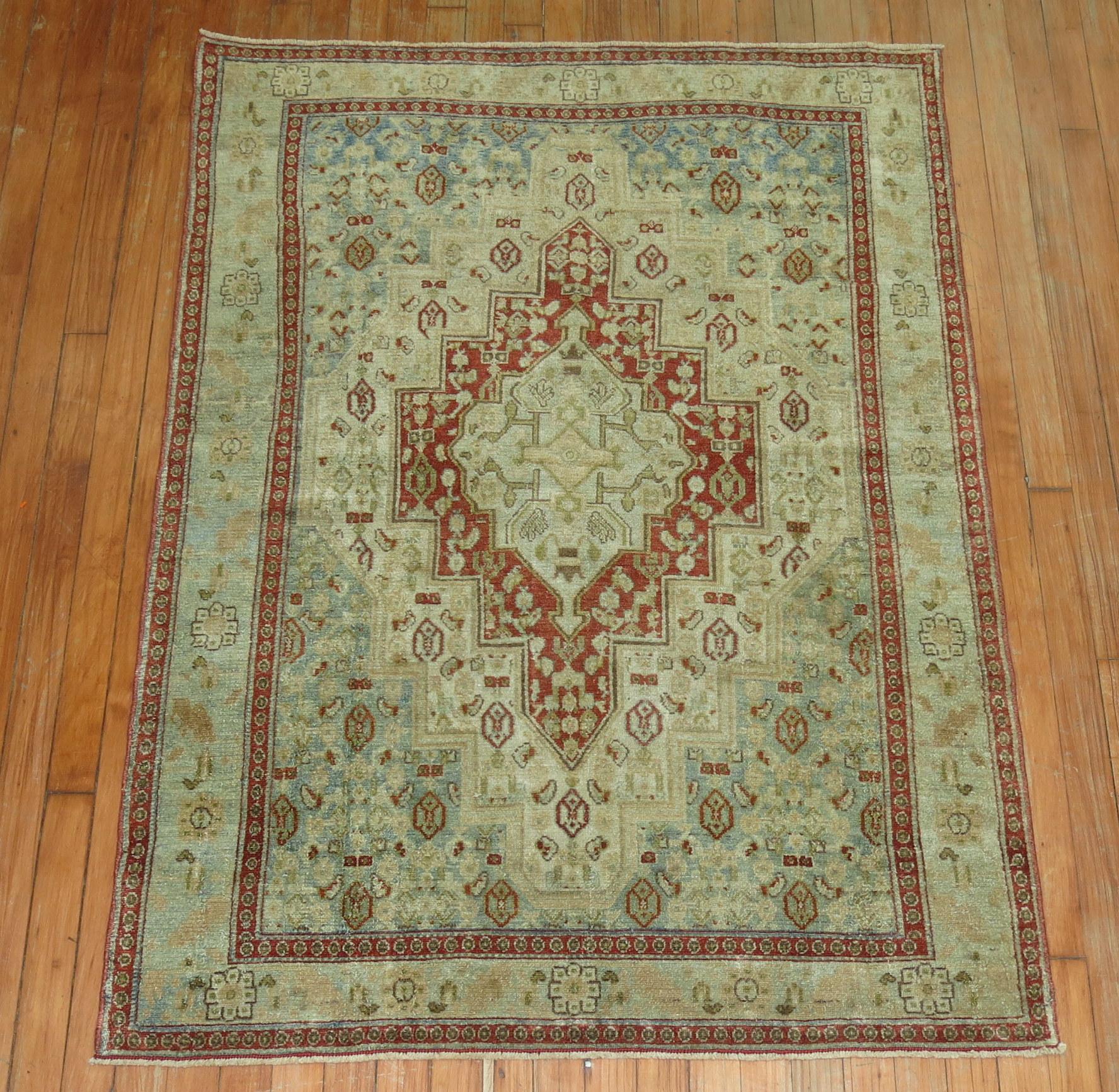 Colección Zabihi Alfombra persa antigua Senneh Scatter Tejido a mano en venta