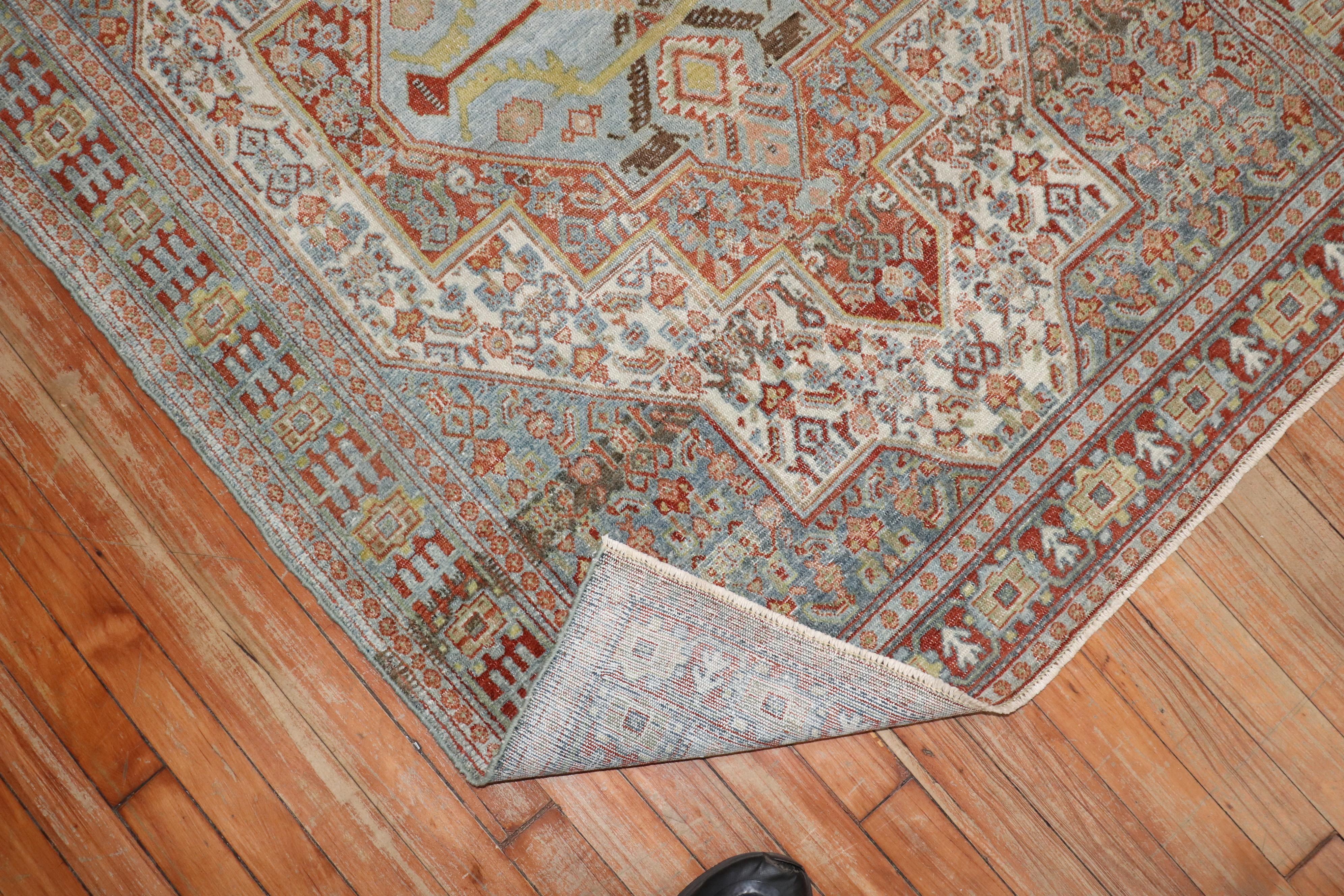 20th Century Zabihi Collection Antique Persian Senneh Scatter Rug For Sale