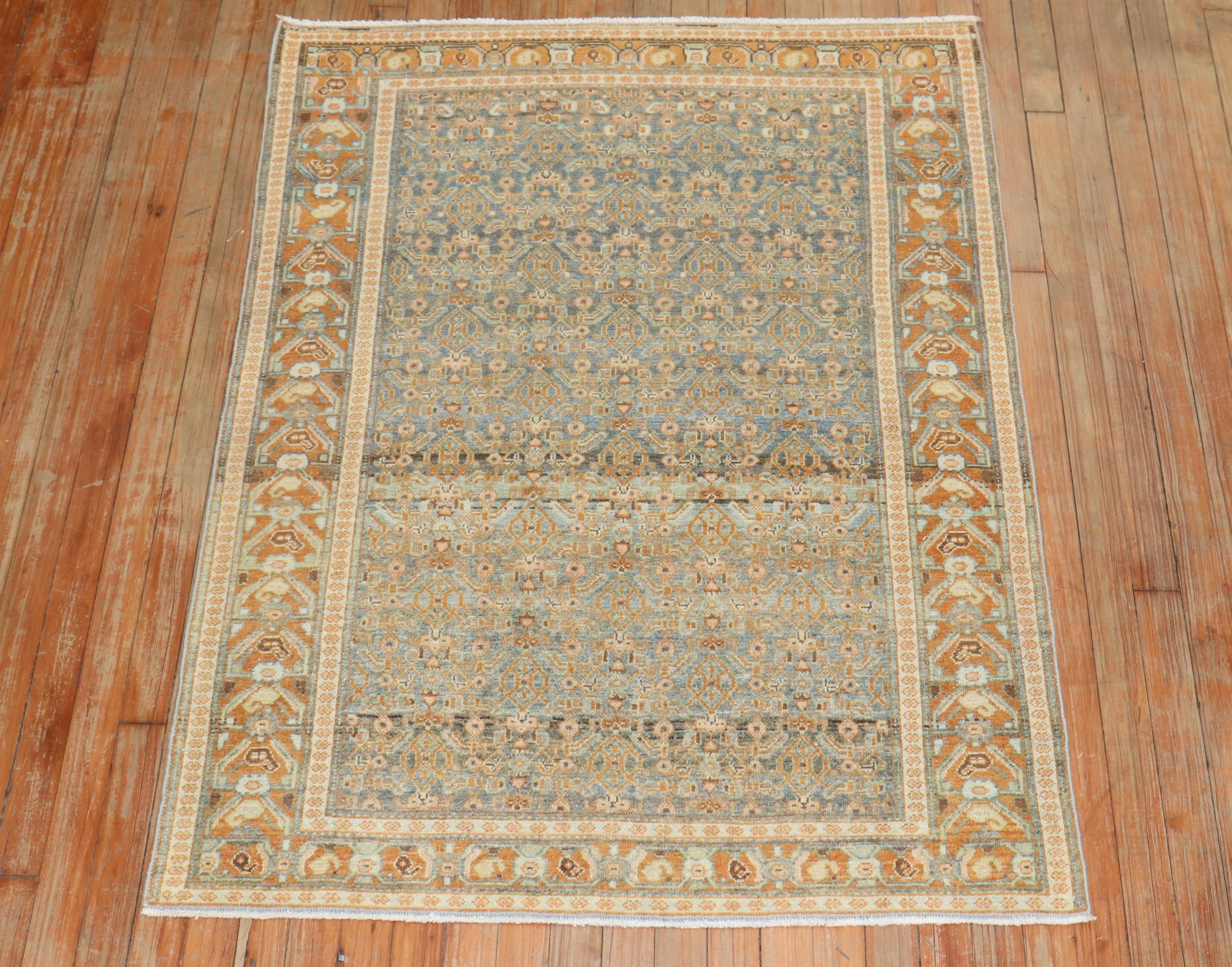 Colección Zabihi Alfombra persa antigua Senneh Scatter siglo XX en venta
