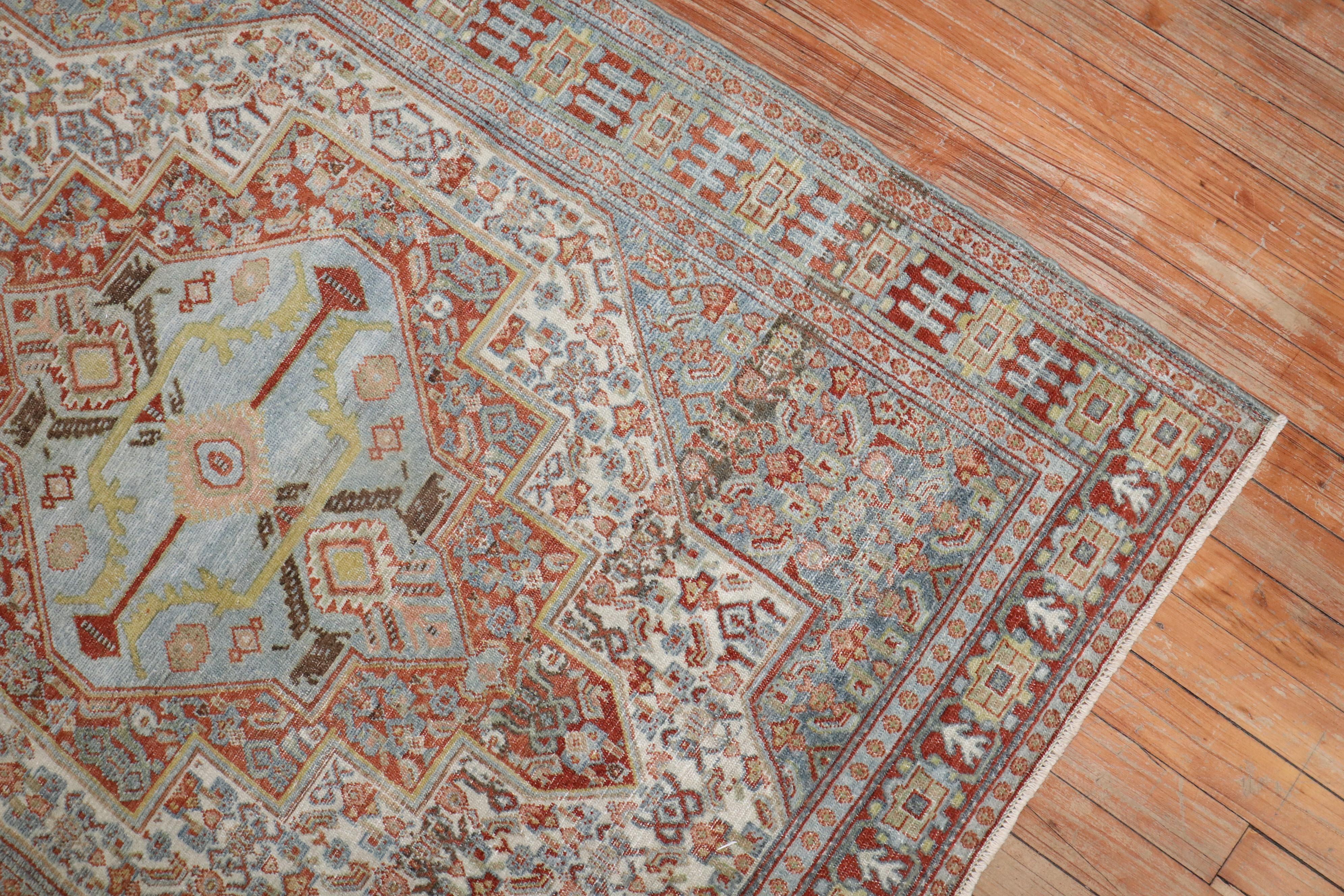 Zabihi Collection Antique Persian Senneh Scatter Rug For Sale 2