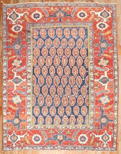 Zabihi Collection Antique Persian Serapi Heriz Rug