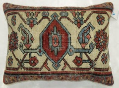 Zabihi Collection Antique Persian Serapi Rug Pillow