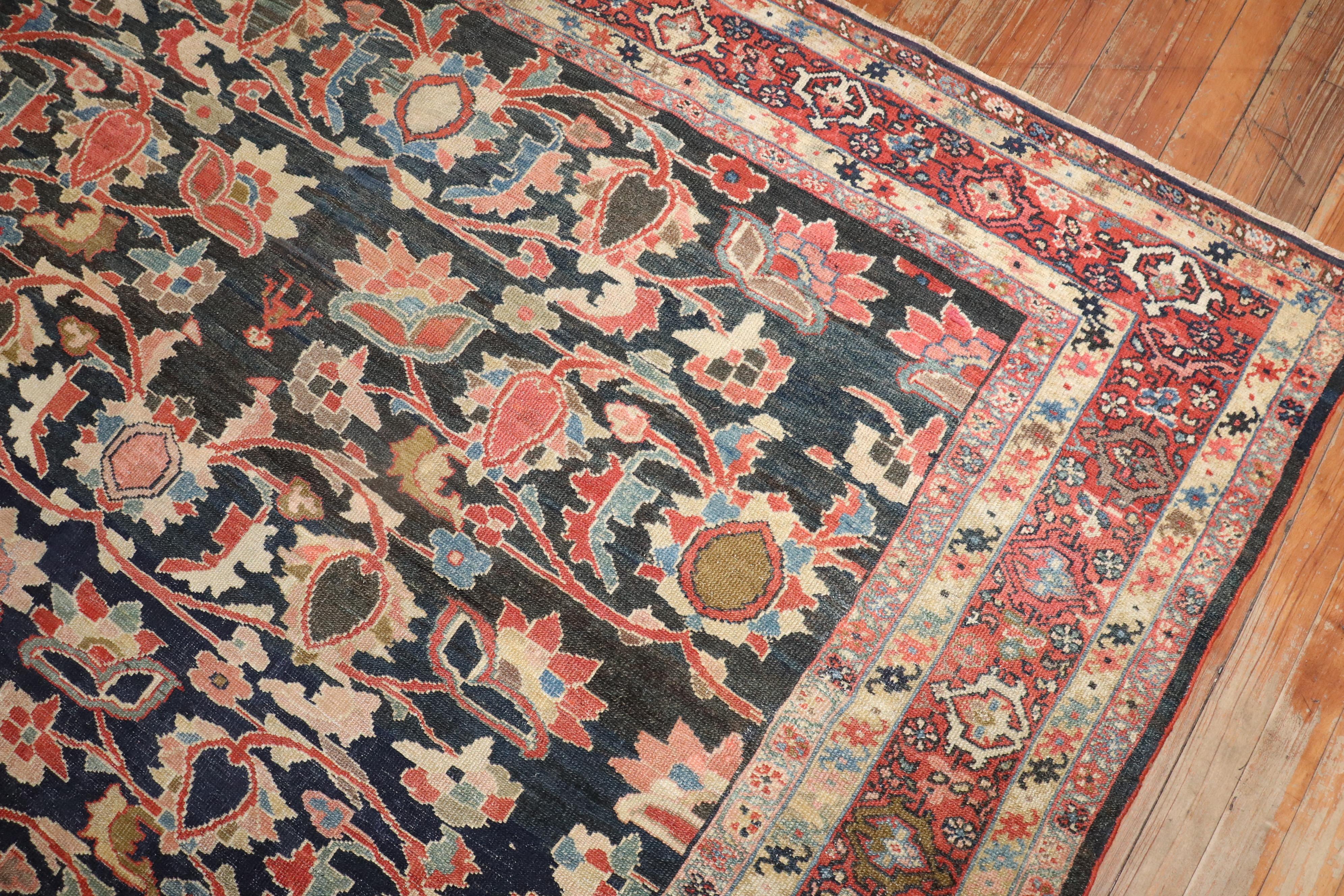 Zabihi Collection Antique Persian Sultanabad Rug In Good Condition For Sale In New York, NY