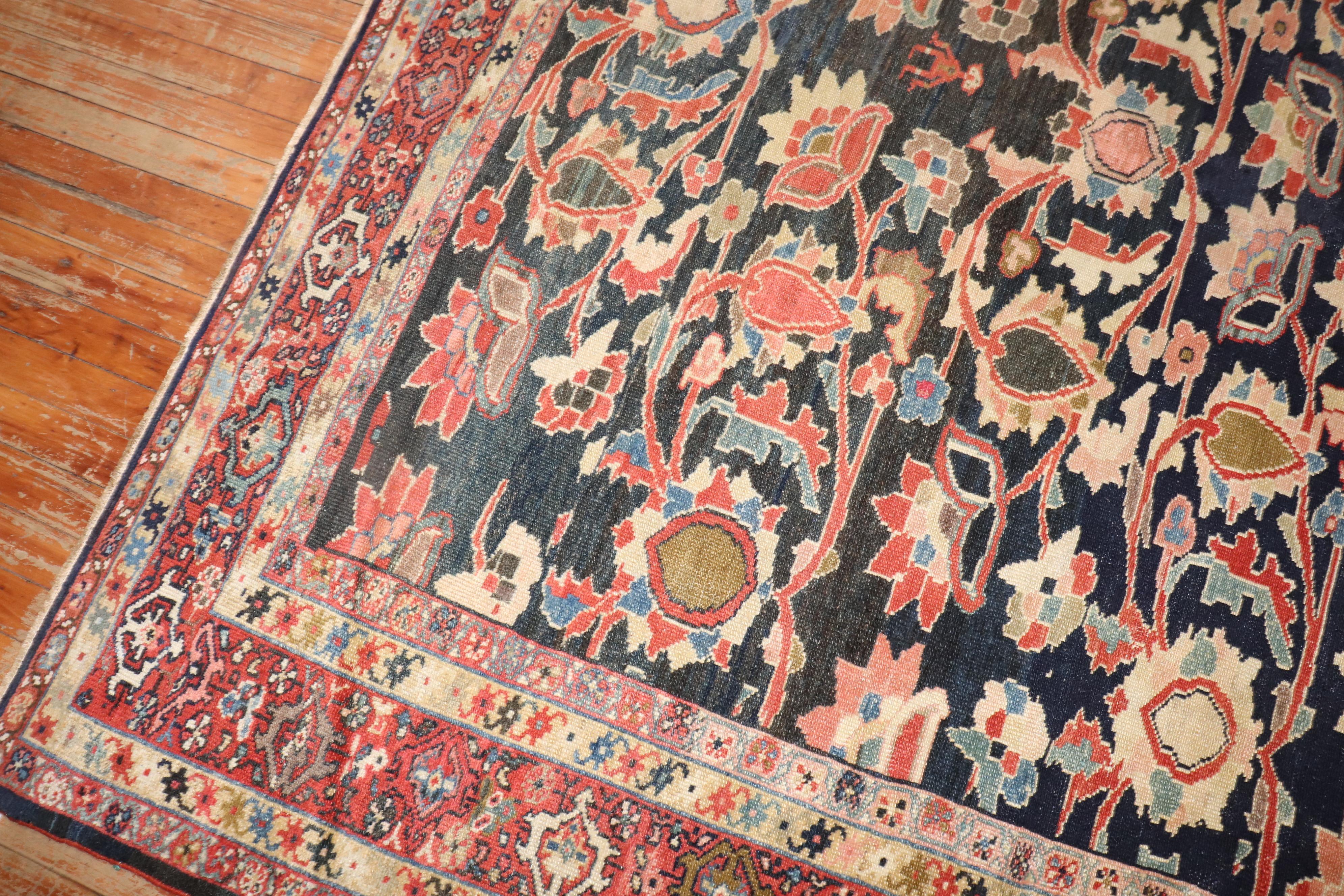 Wool Zabihi Collection Antique Persian Sultanabad Rug For Sale