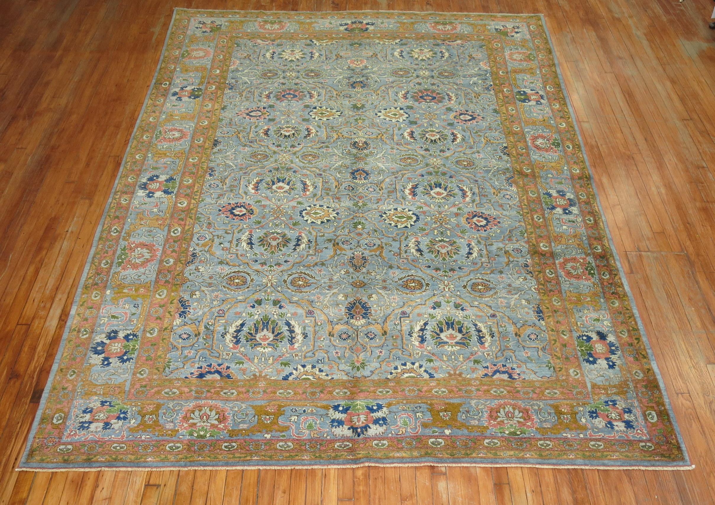 Zabihi Collection Antique Persian Tabriz Carpet For Sale 5