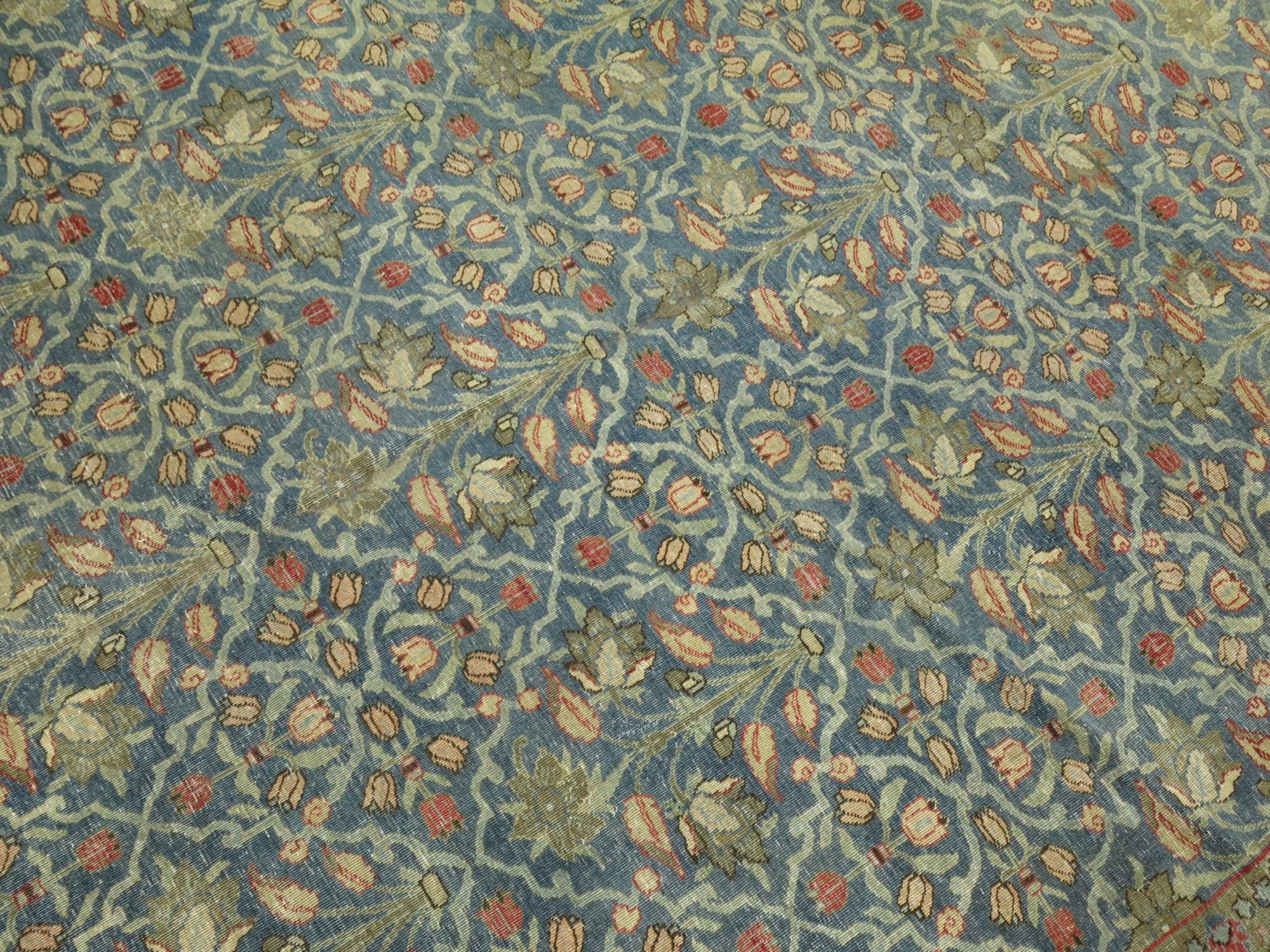 20th Century Zabihi Collection Antique Persian Tabriz Carpet For Sale