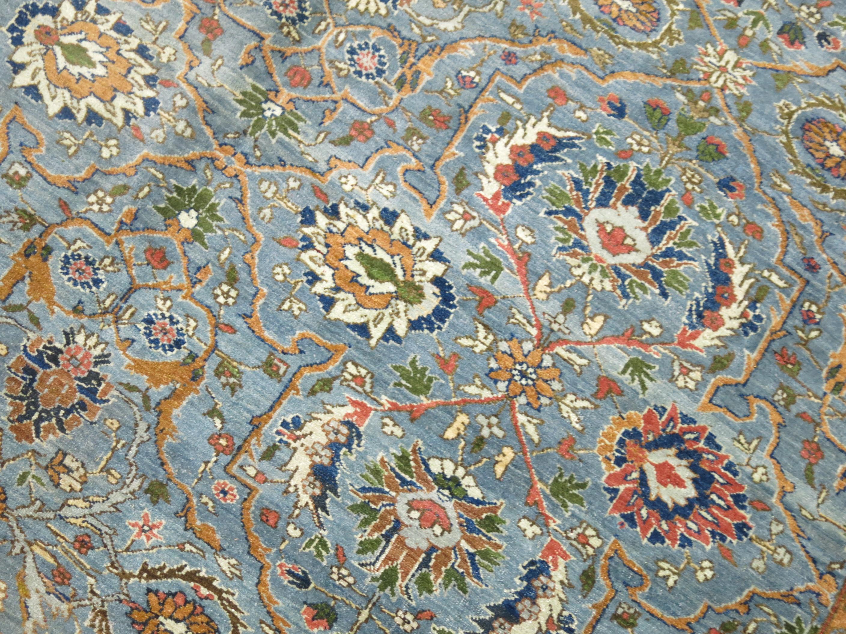 Zabihi Collection Antique Persian Tabriz Carpet For Sale 1