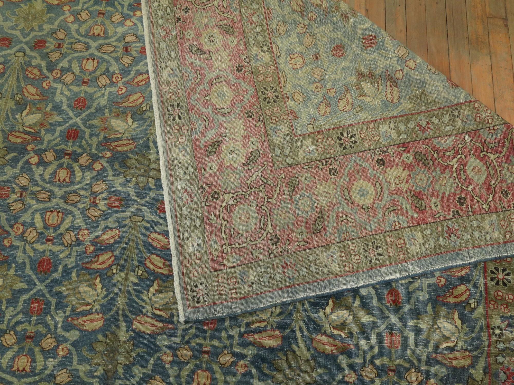Laine Tapis persan ancien de la collection Zabihi de Tabriz en vente