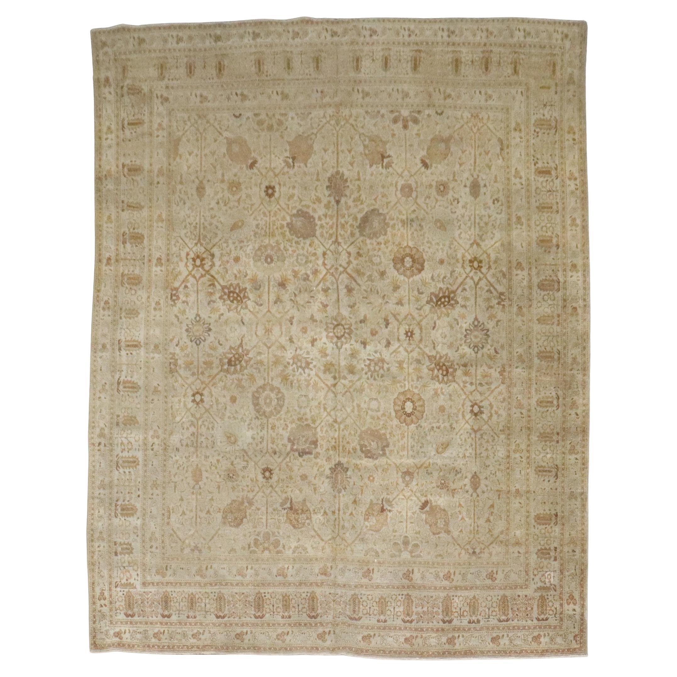 Zabihi Collection Antique Persian Tabriz Carpet