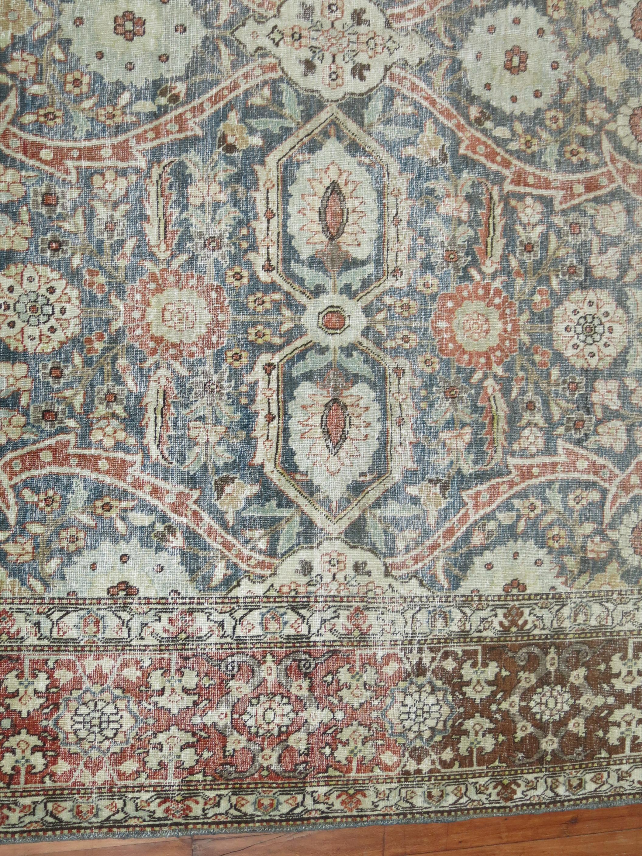 Zabihi Collection Antique Persian Tabriz Rug For Sale 4