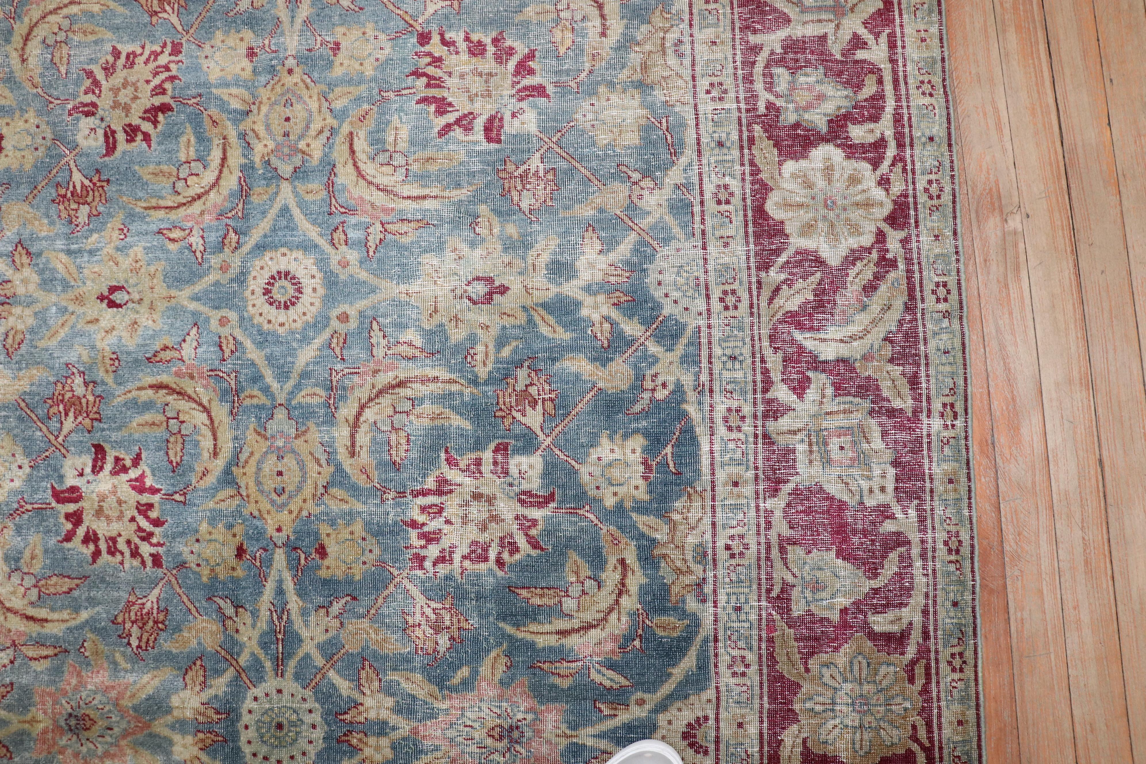 Zabihi Collection Antique Persian Tabriz Rug For Sale 5
