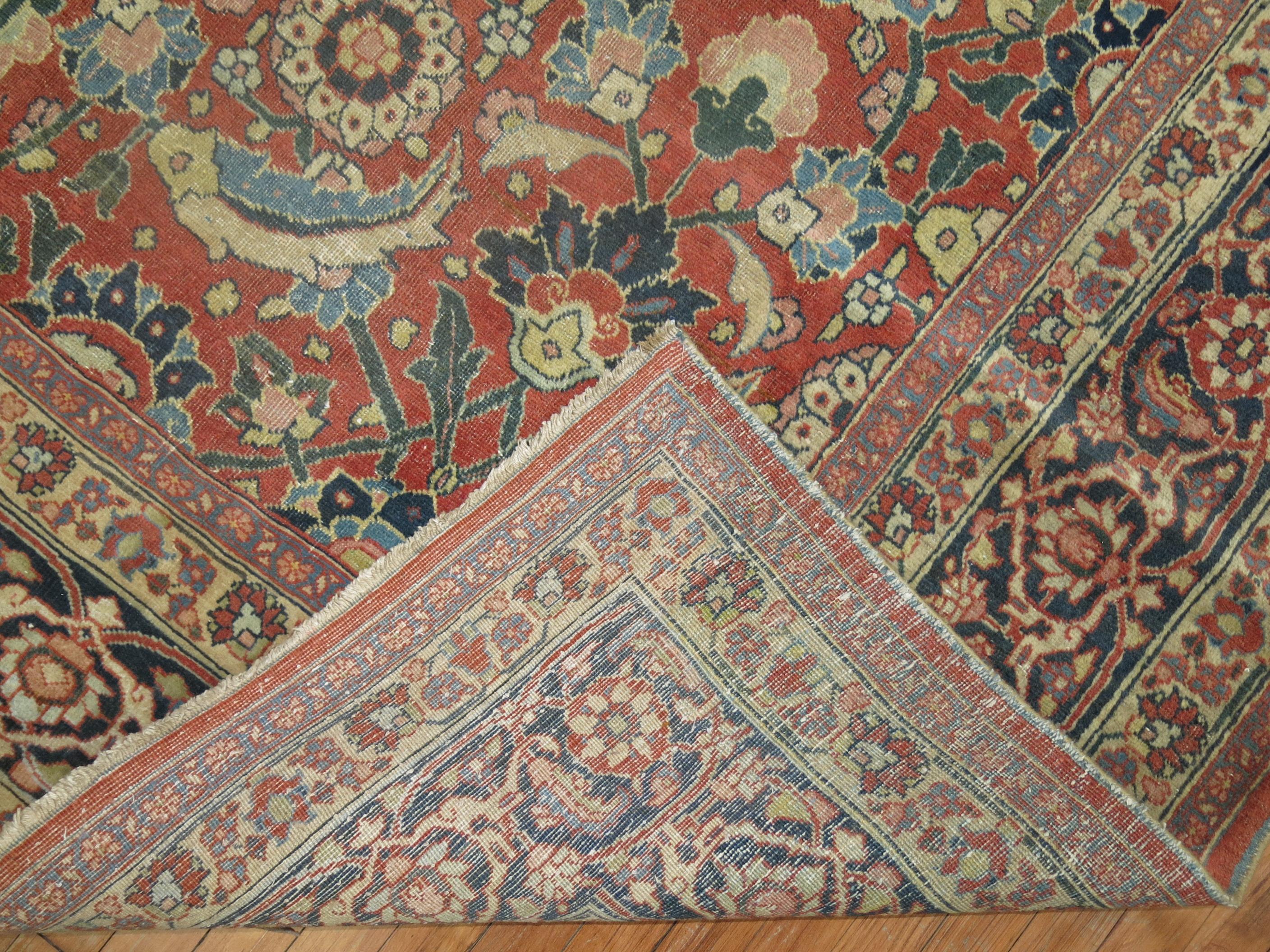 Zabihi Collection Antique Persian Tabriz Rug For Sale 2