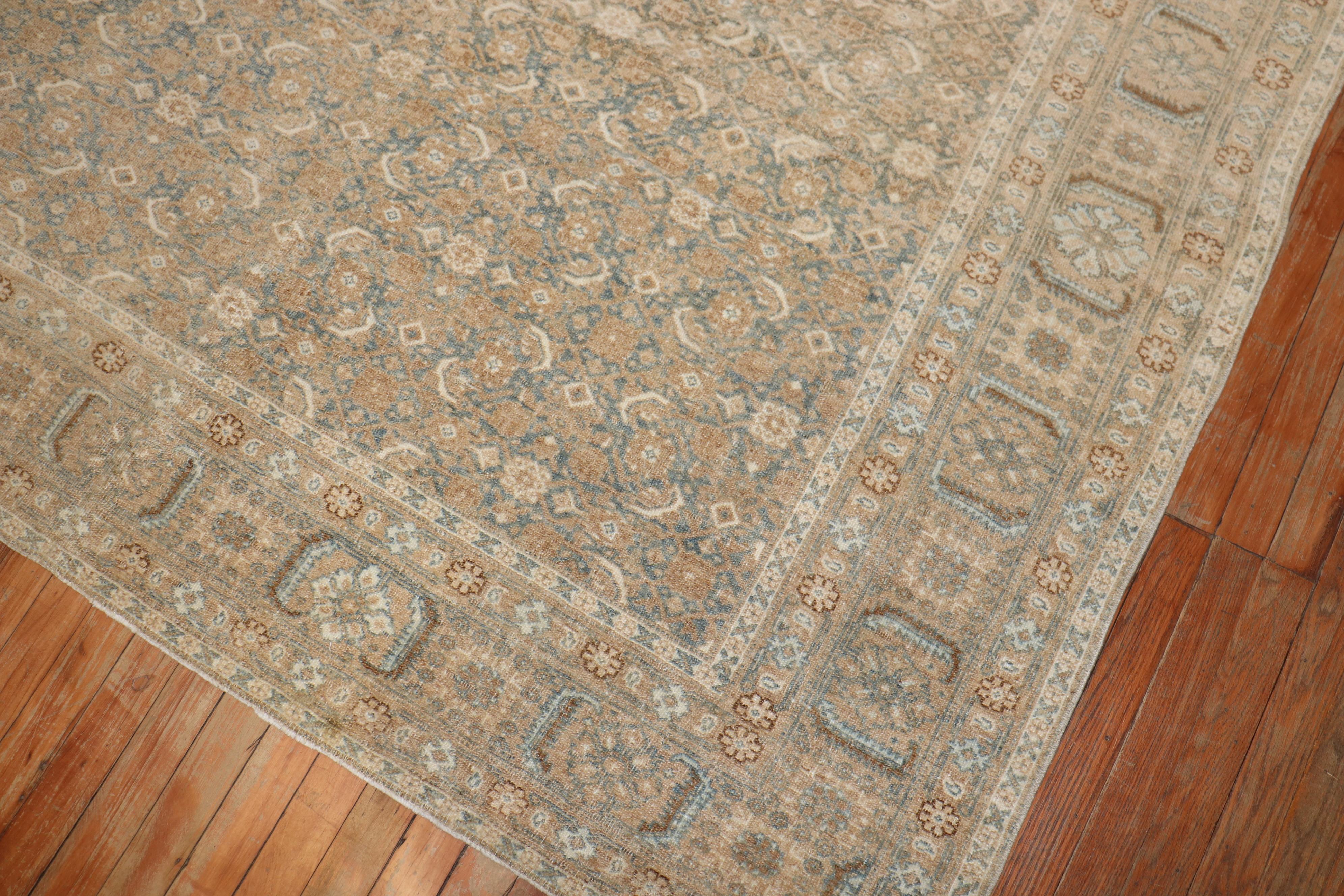 Zabihi Collection Antike persische Tabriz weiche grüne Teppiche im Angebot 2