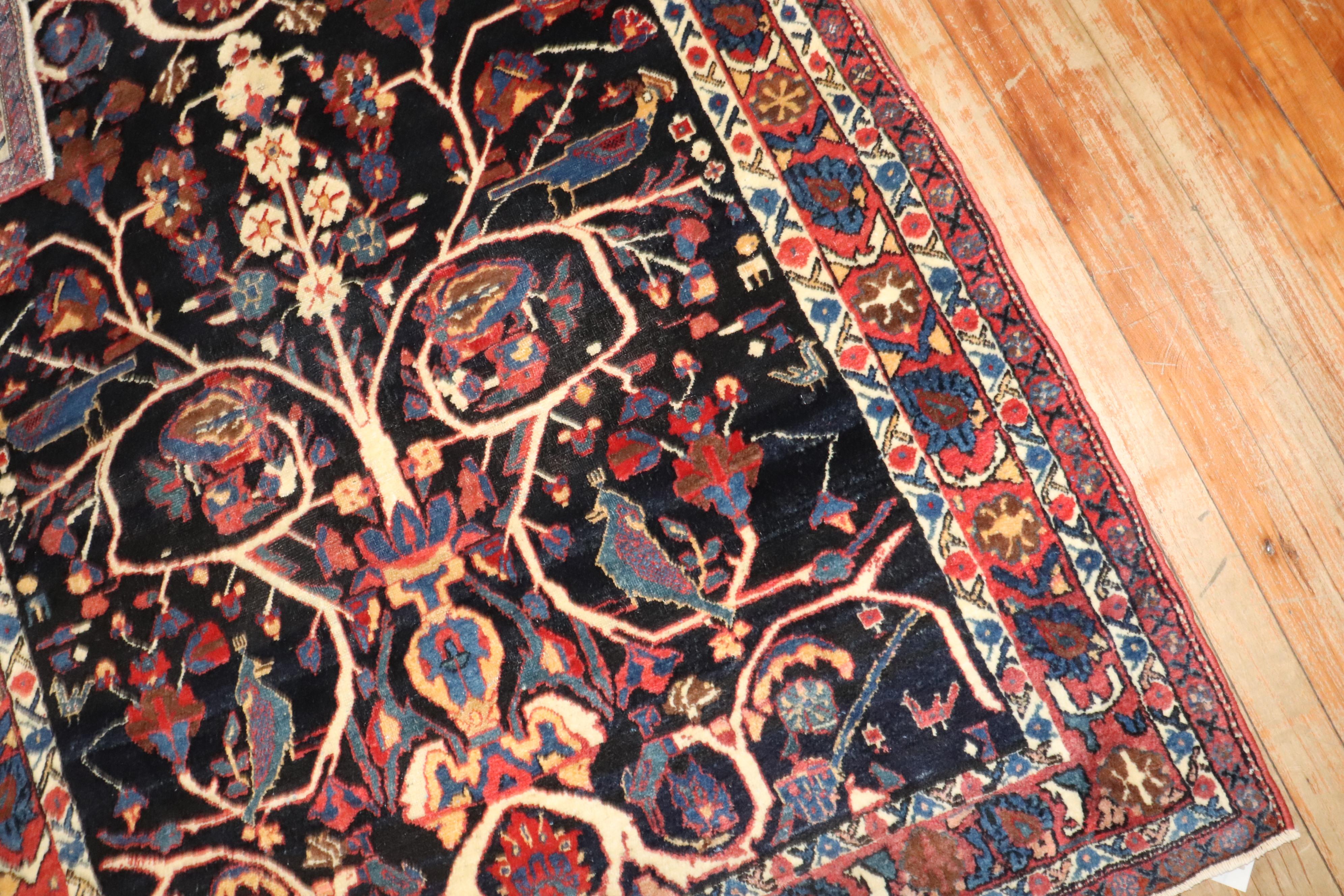 XIX secolo Tappeto antico persiano Teheran della Collection'S Zabihi in vendita