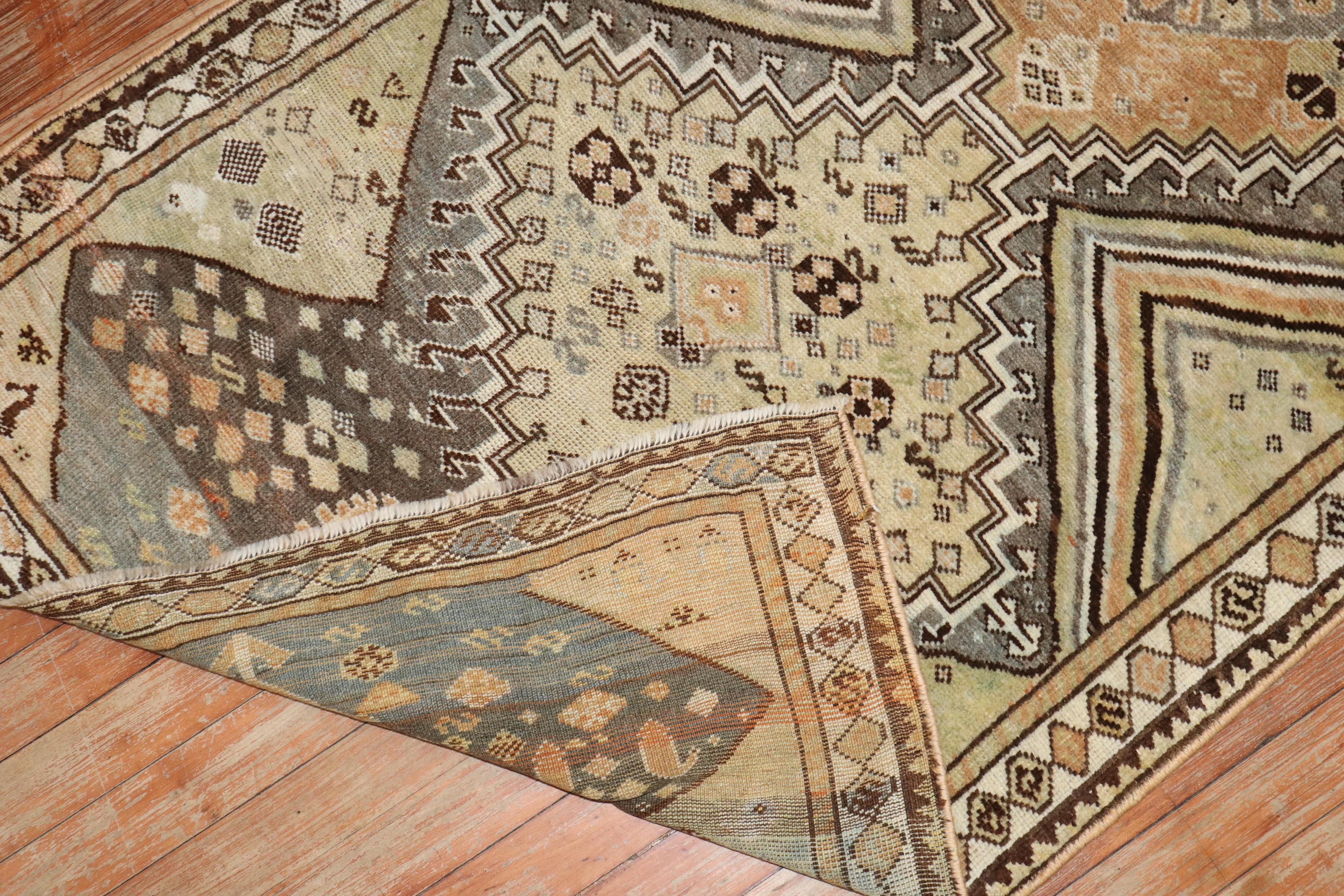 Zabihi Collection Antique Persian Tribal Persian Throw Rug 3