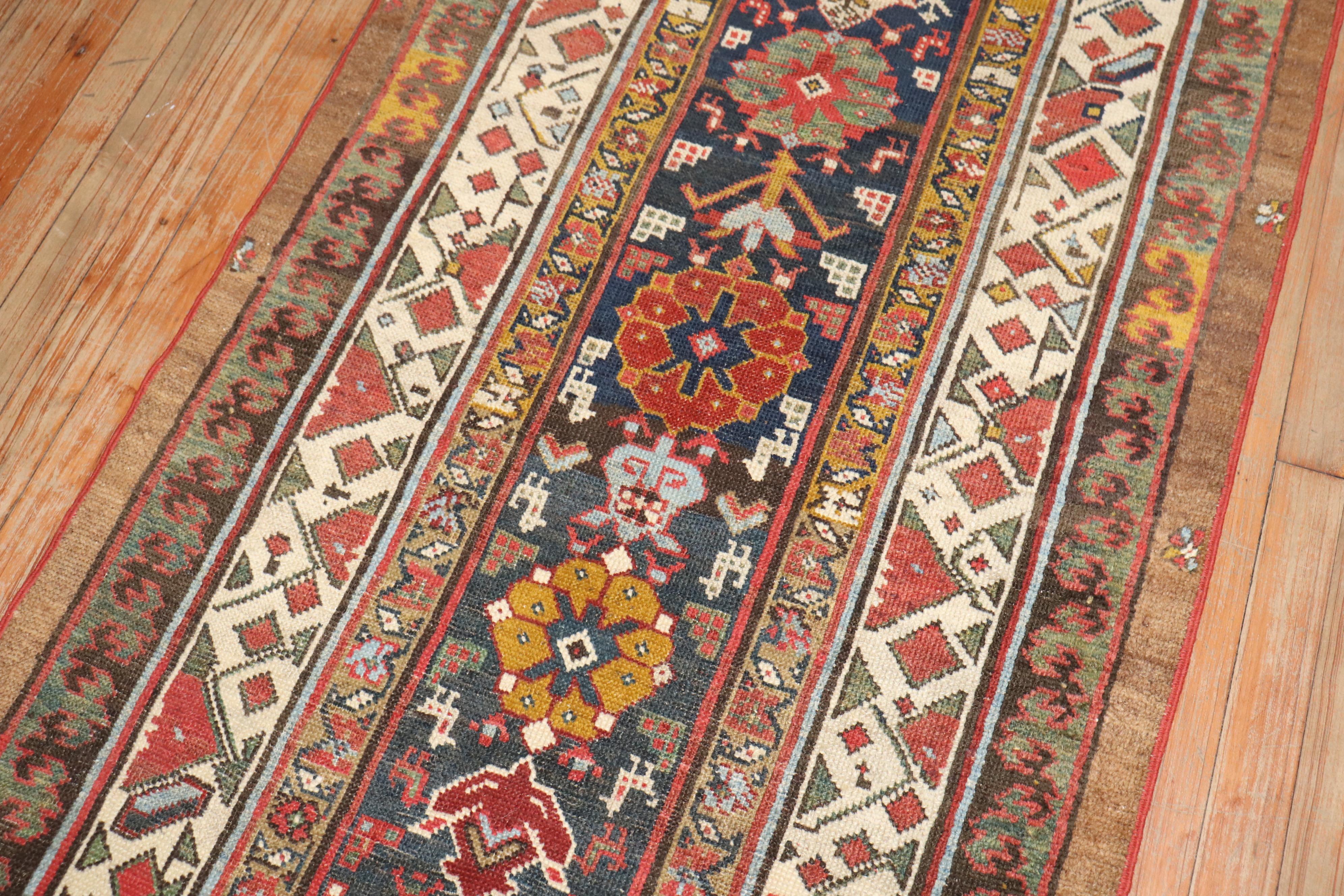 Bakshaish Zabihi Collection Antique Persian Tribal Serab Runner For Sale