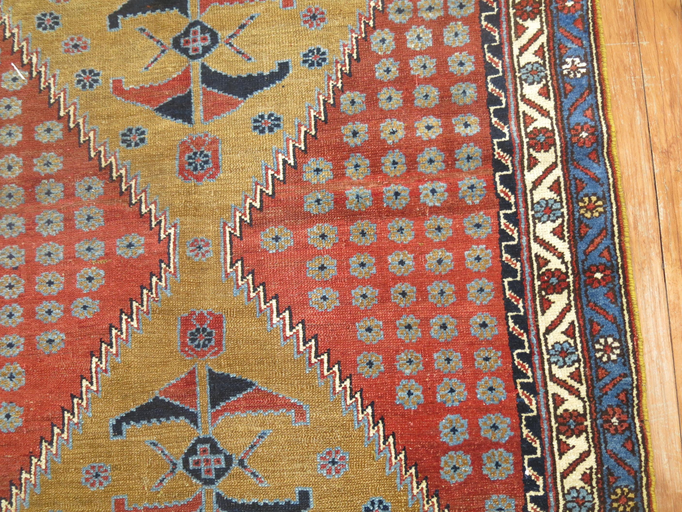 Zabihi Collection Antique Persian Tribal Serab Runner In Good Condition For Sale In New York, NY