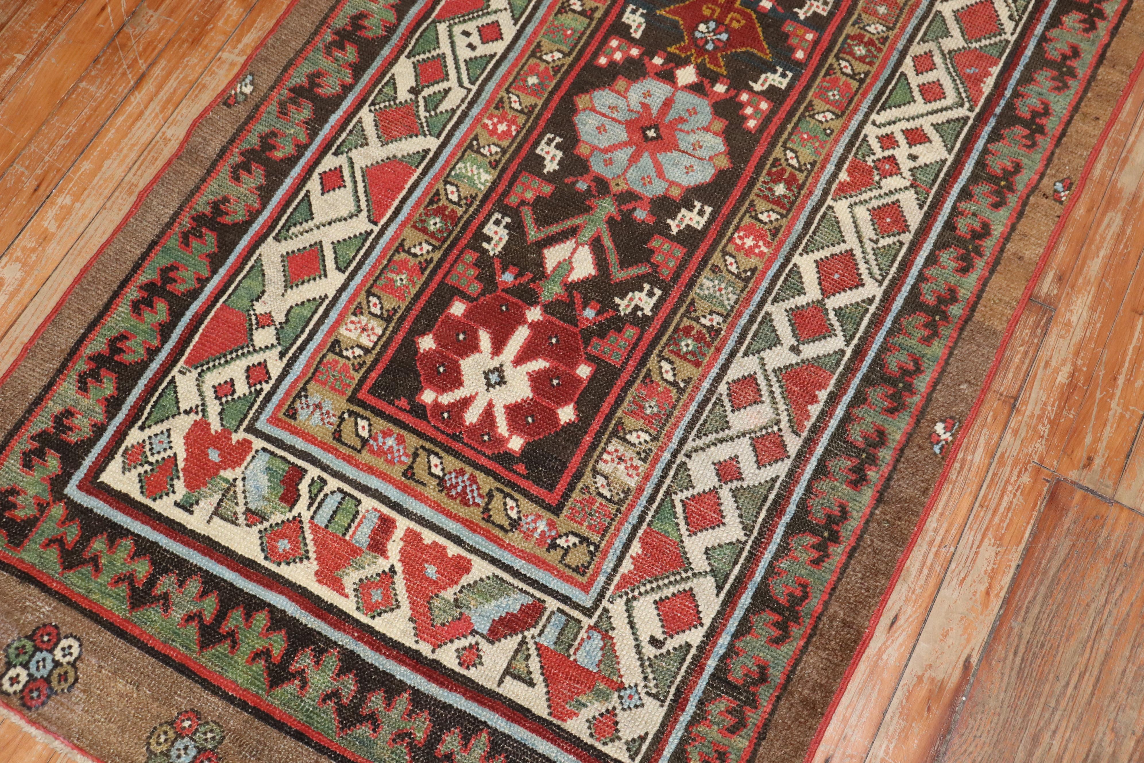 Zabihi Collection Antique Persian Tribal Serab Runner In Good Condition For Sale In New York, NY