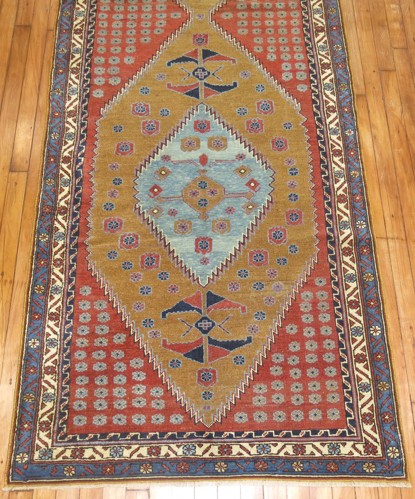 Zabihi Collection Antique Persian Tribal Serab Runner For Sale 1