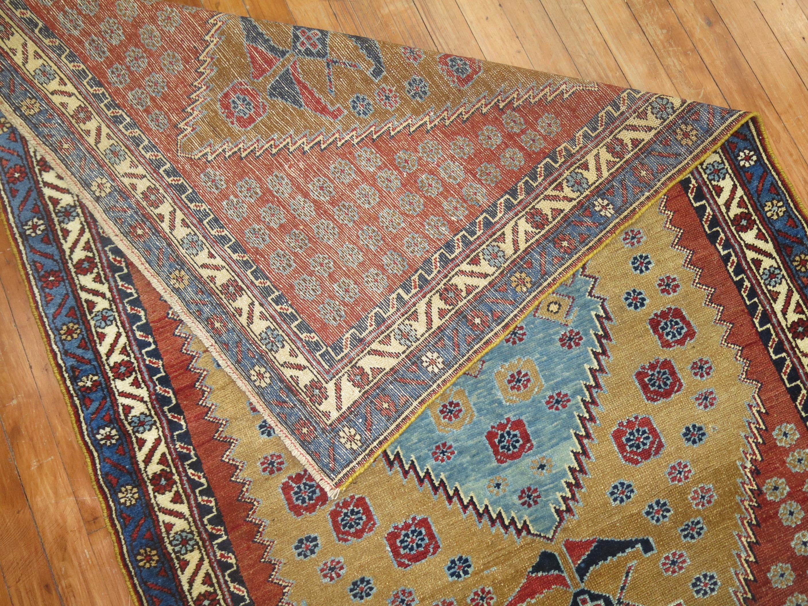 Zabihi Collection Antique Persian Tribal Serab Runner For Sale 2