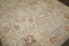 Zabihi Collection Antique Pictorial Indian Garden Animal Rug