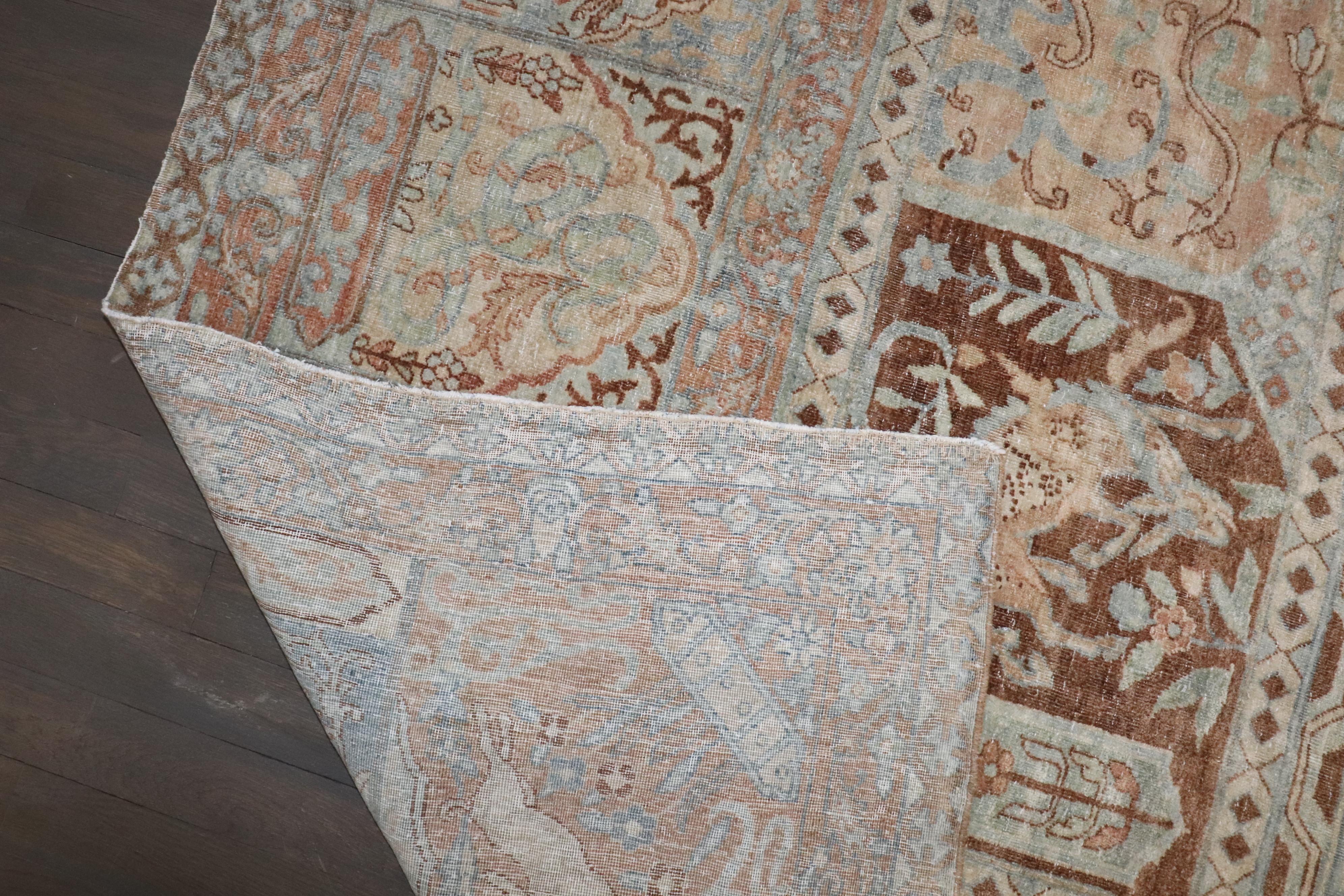 Zabihi Collection Antique Pictorial Indian Garden Animal Rug In Good Condition For Sale In New York, NY