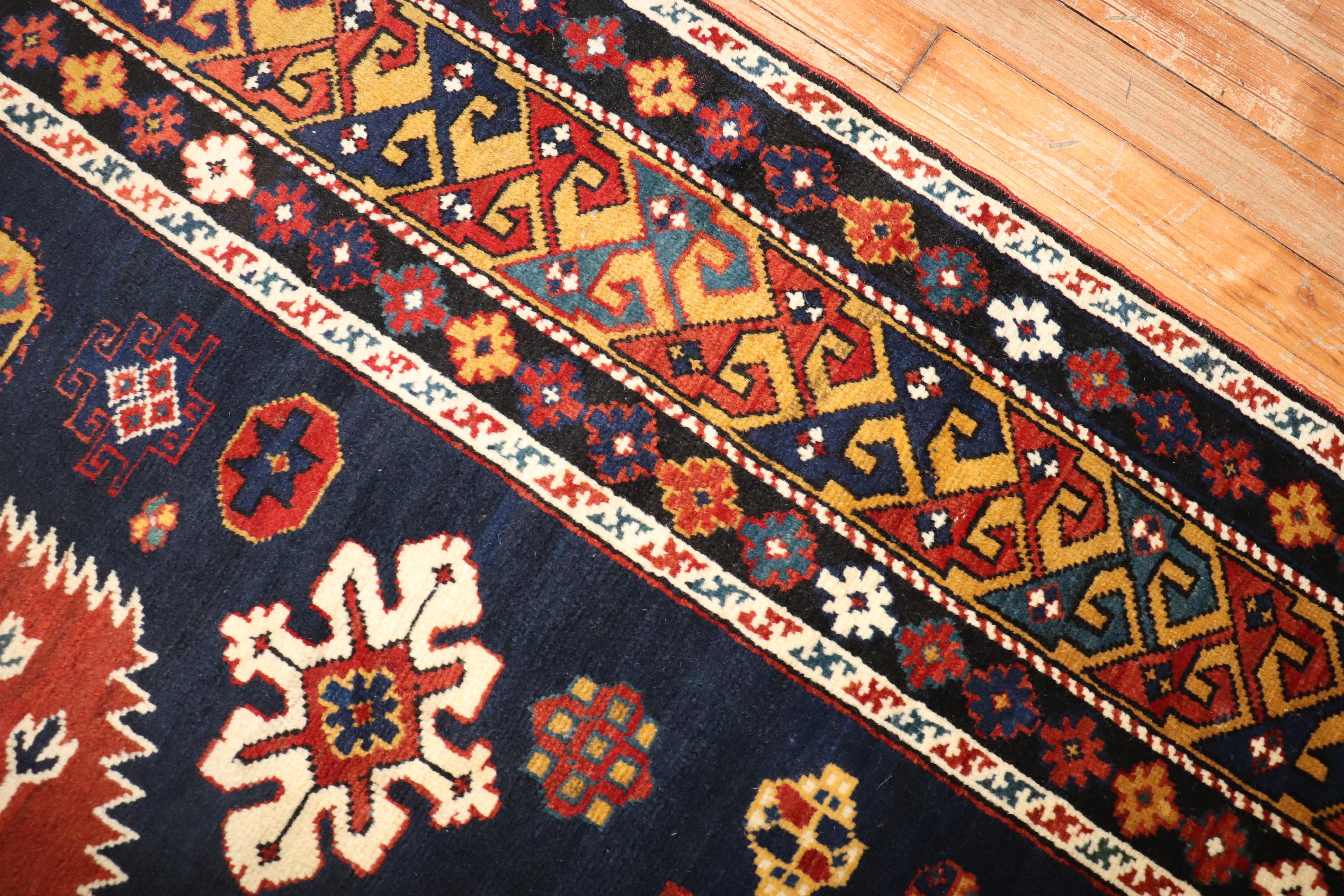Zabihi Collection Antique Shirvan Rug For Sale 1
