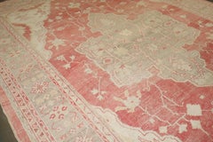 Zabihi Collection Antique Soft Red Green Ivory Large Oushak Rug, 11'4'' x 16'6''