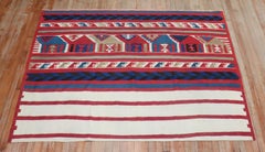 Zabihi Collection Antique Square Persian Tribal Kilim