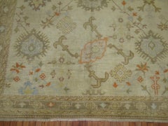 Zabihi Collection Antique Square Turkish Oushak Rug